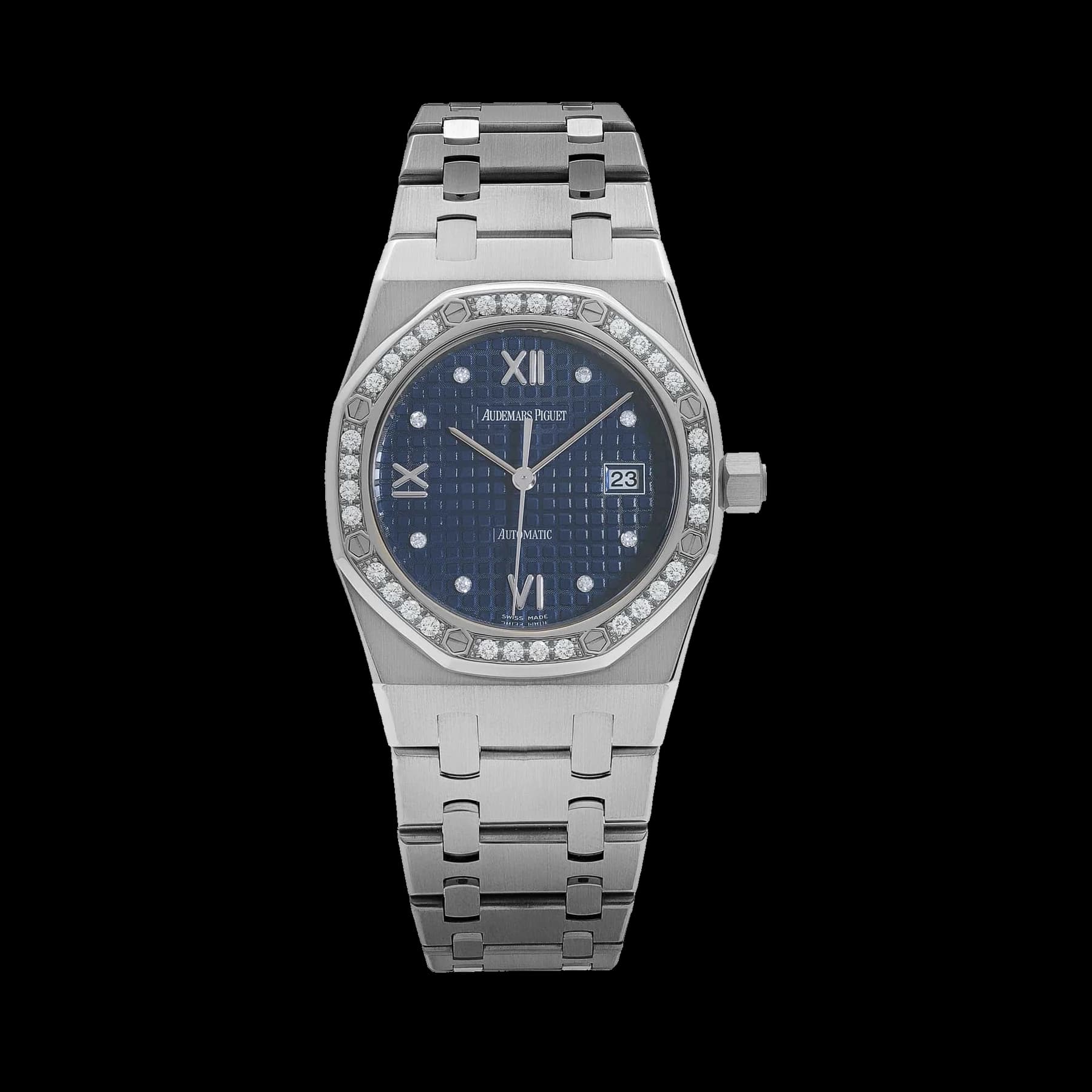Audemars Piguet Royal Oak 15088ST.ZZ.0789ST.01 'Ladies' Stainless Steel Blue Diamond Dial Diamond Bezel