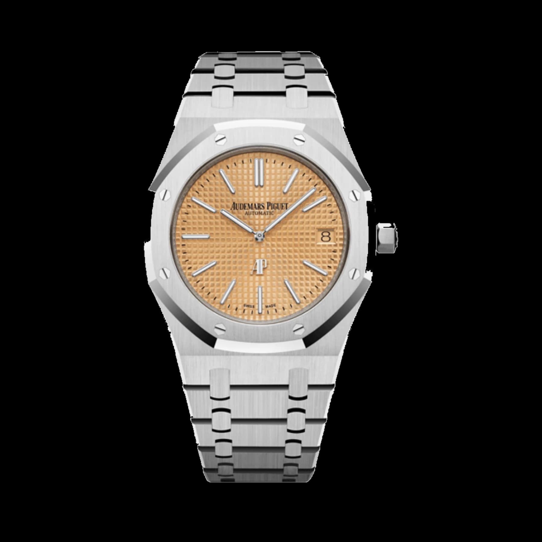 Audemars Piguet Royal Oak 15202BC.OO.1240BC.01 'Jumbo' Extra-Thin White Gold Salmon Dial