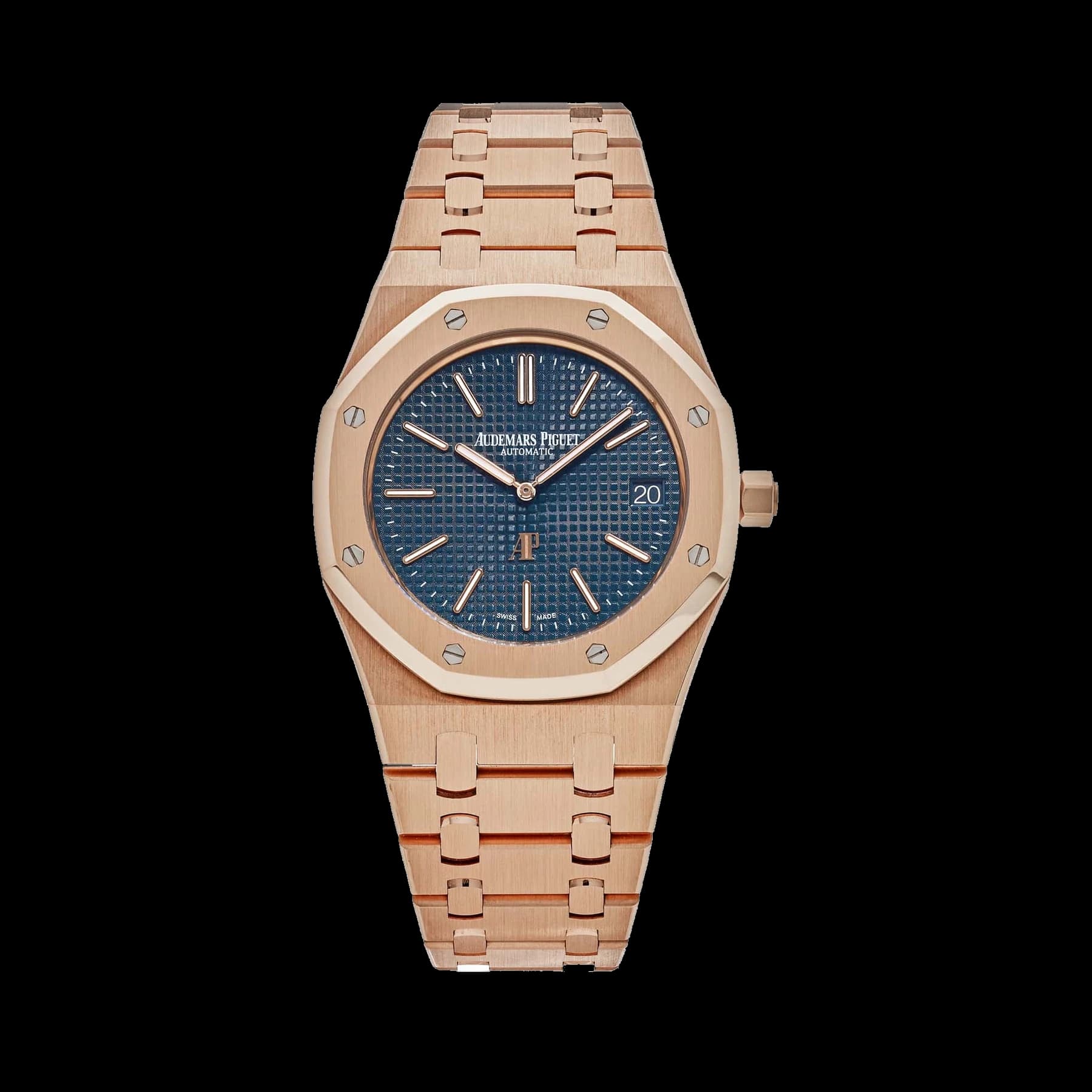 Audemars Piguet Royal Oak 15202OR.OO.1240OR.01 'Jumbo' Extra-Thin Rose Gold Blue Dial