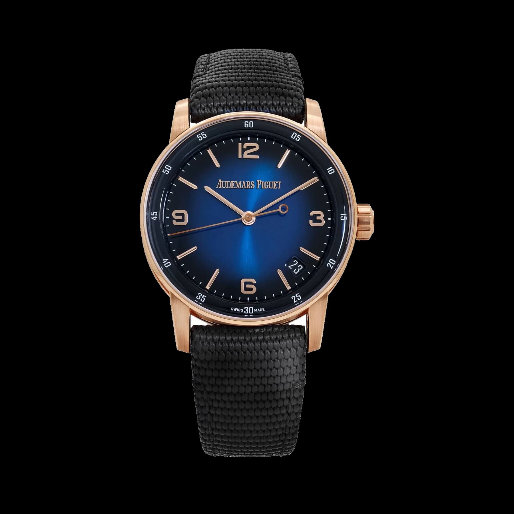Audemars Piguet Code 11.59 15210OR.OO.A028CR.01 Rose Gold Smoked Lacquered Blue Dial