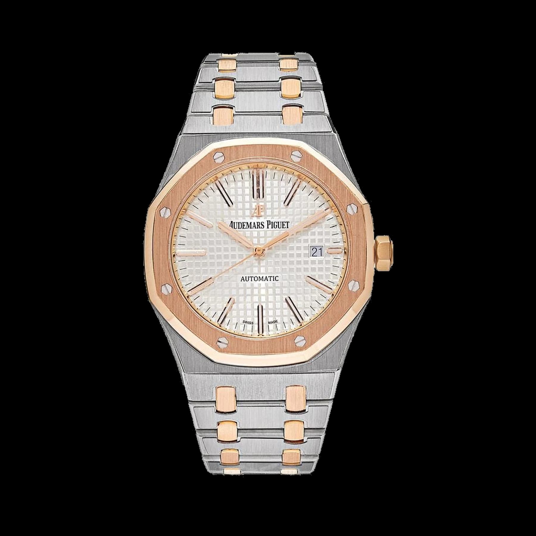 Audemars Piguet Royal Oak 15400SR.OO.1220SR.01 Stainless Steel Rose Gold White Dial