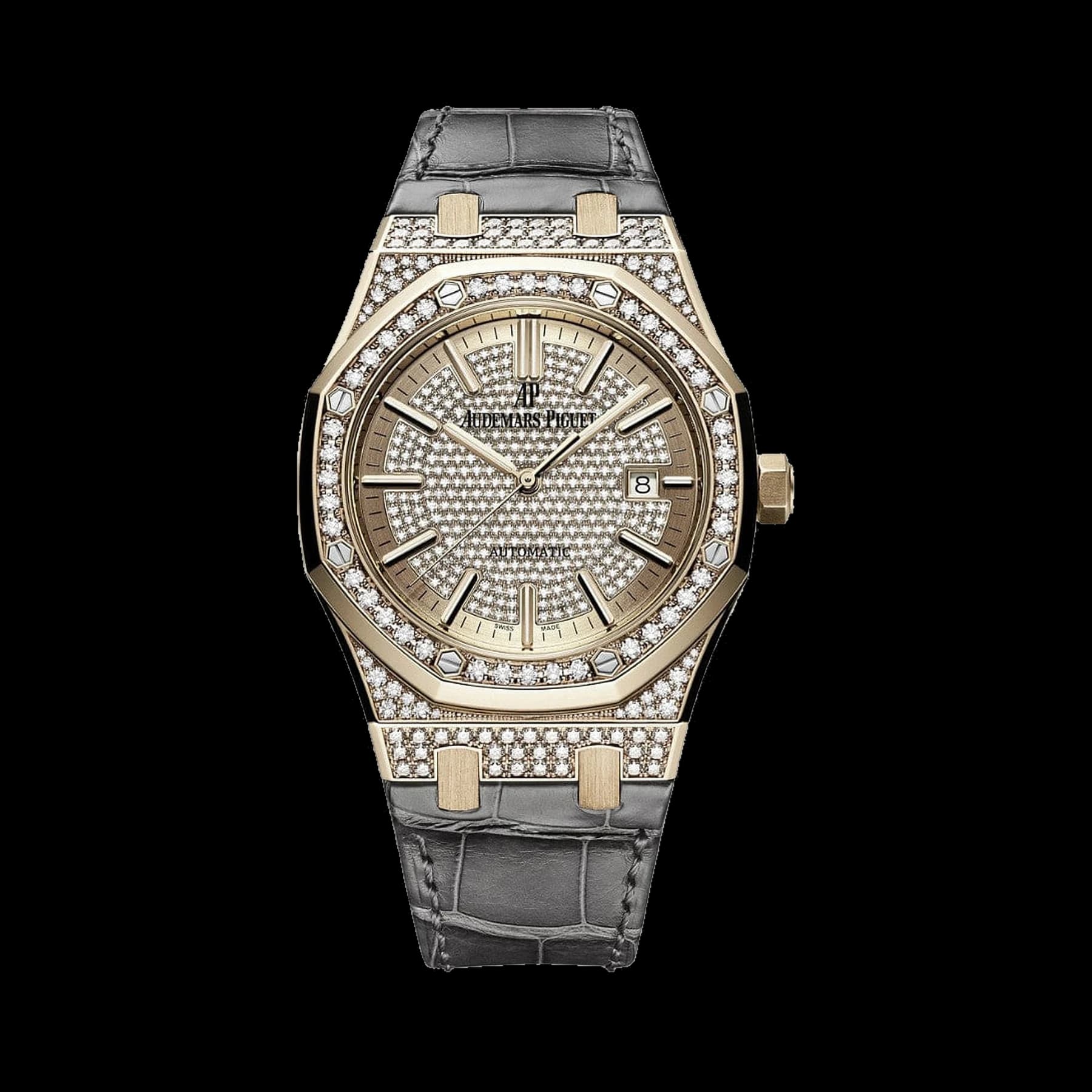 Audemars Piguet Royal Oak 15402OR.ZZ.D003CR.01 Rose Gold Pave Diamond Set