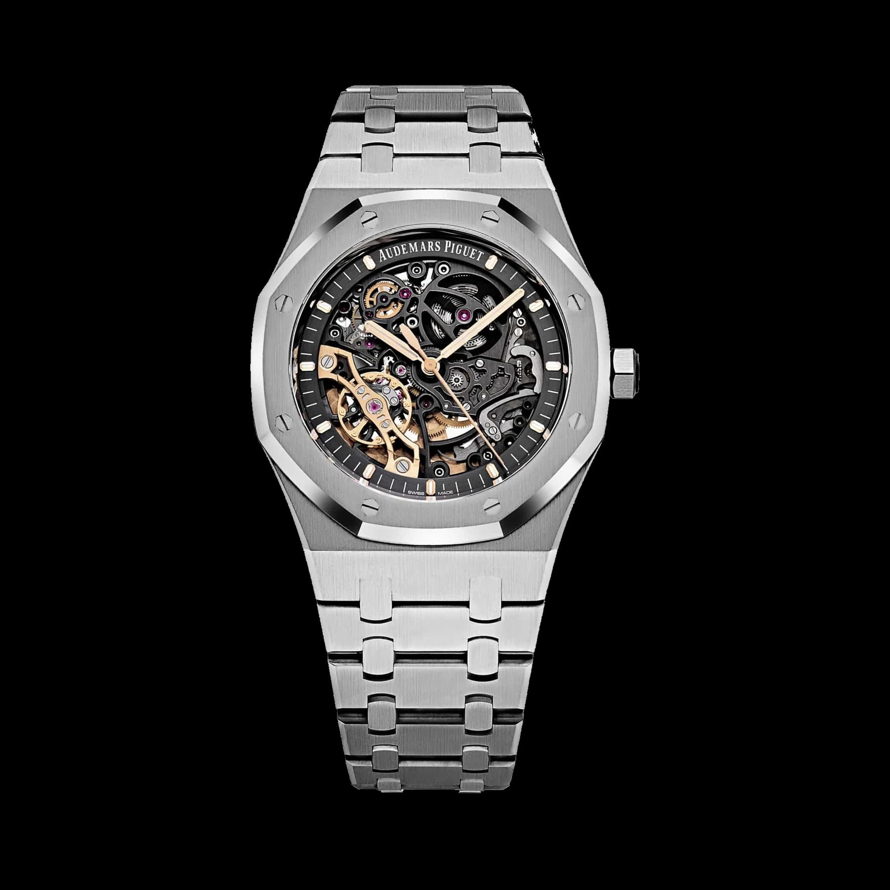 Audemars Piguet Royal Oak 15407ST.OO.1220ST.01 Double Balance Wheel Stainless Steel Openworked Dial