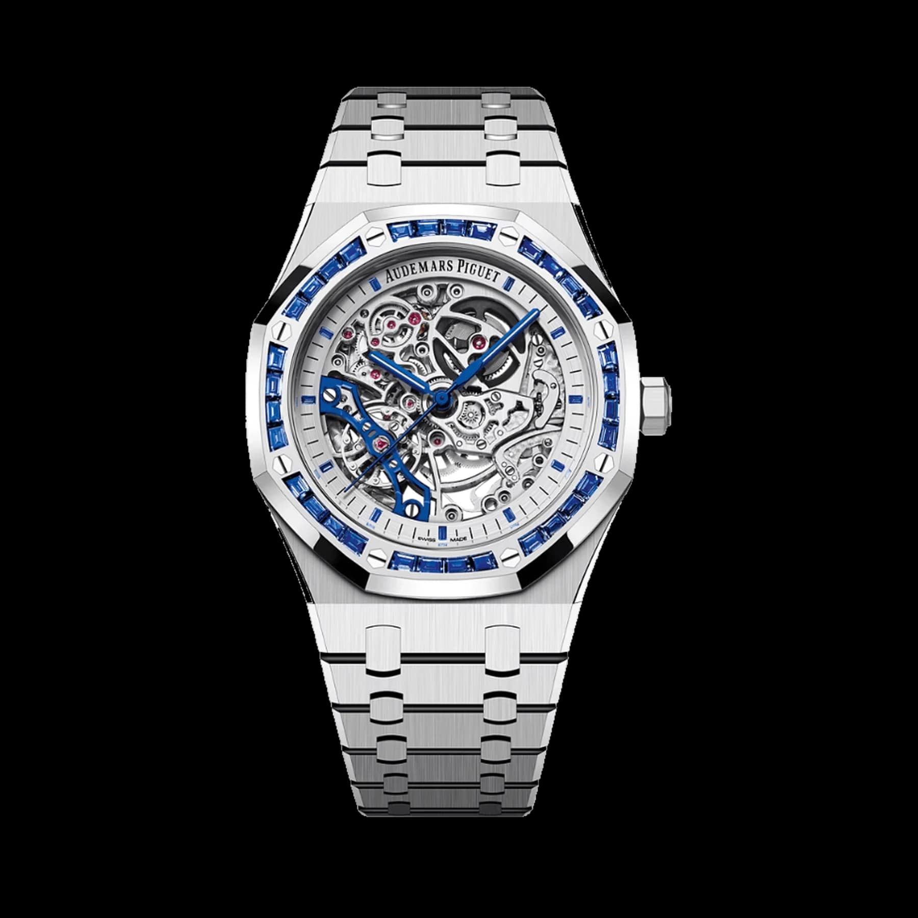 Audemars Piguet Royal Oak Double Balance Wheel 15412BC.SS.1220BC.02 Openworked White Gold Sapphire Bezel Japan Edition