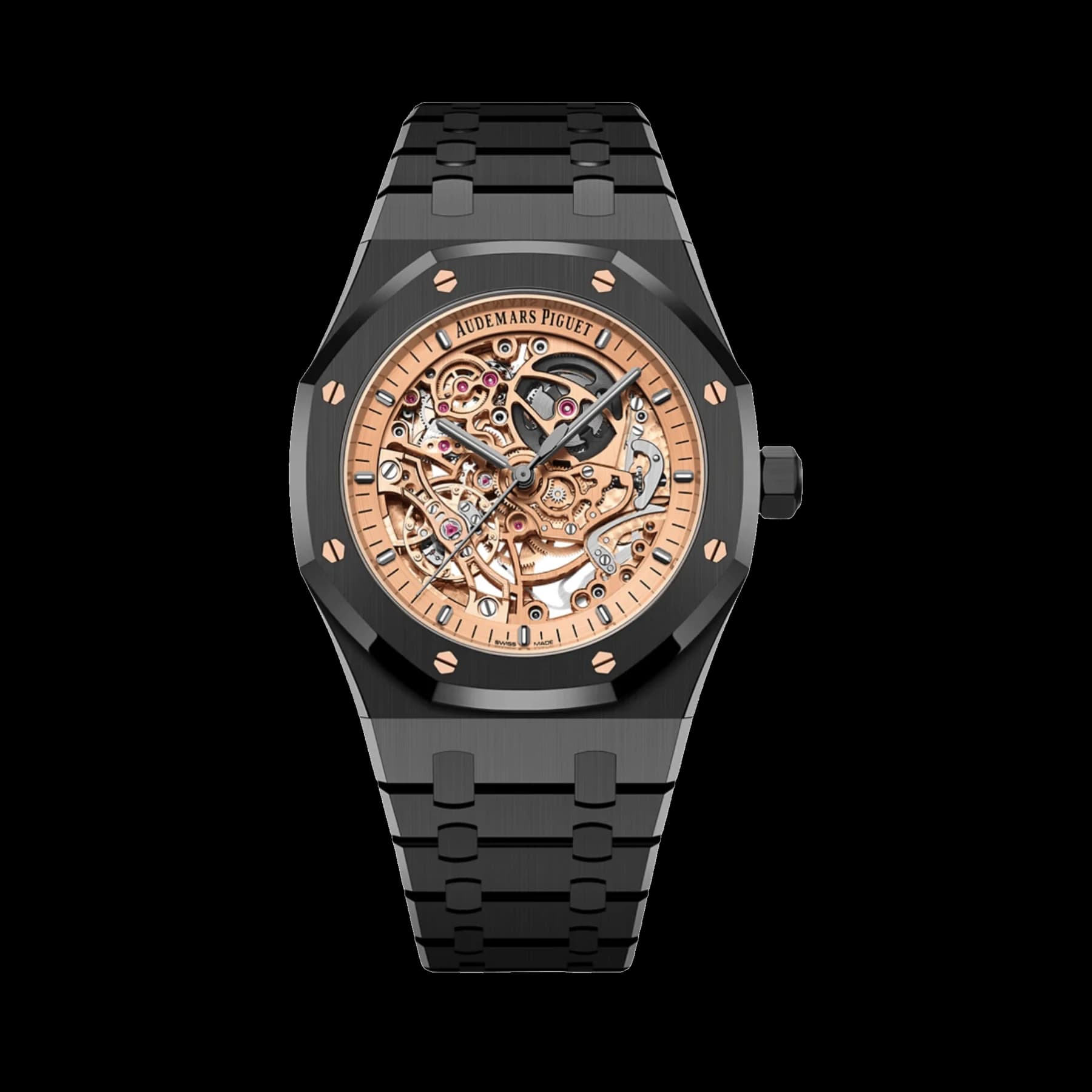 Audemars Piguet Royal Oak 15416CE.OO.1225CE.02 Double Balance Wheel Black Ceramic Openworked Dial Limited Edition of 150