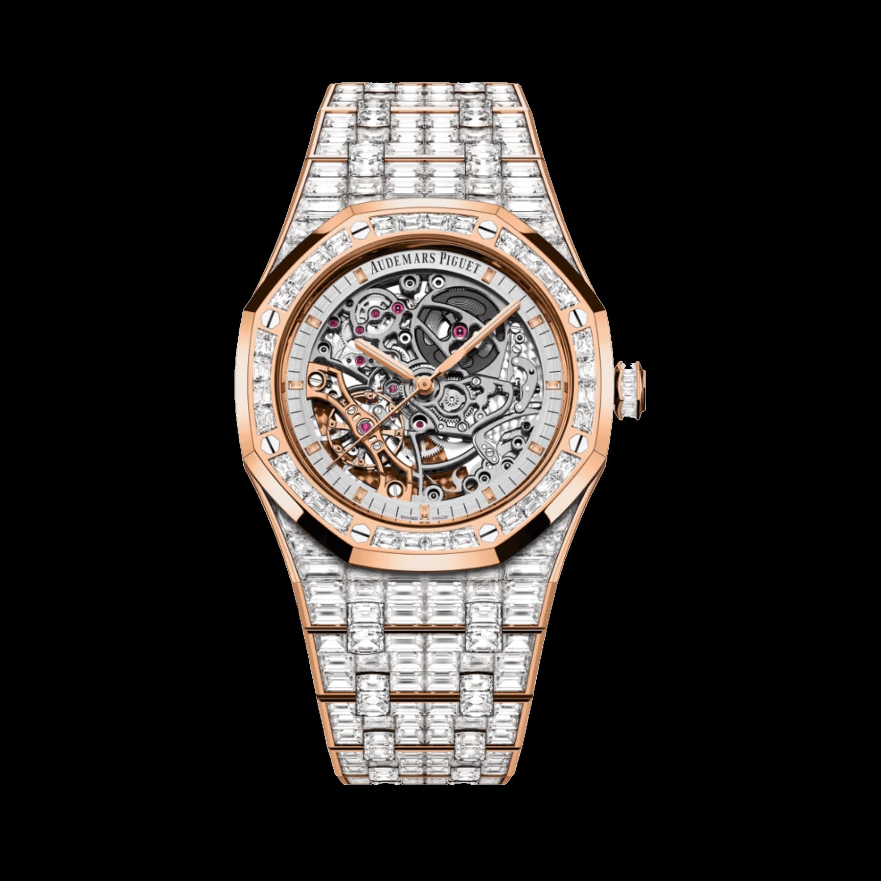Audemars Piguet Royal Oak 15417OR.ZZ.1267OR.01.A Double Balance Wheel Openworked Baguette Bezel