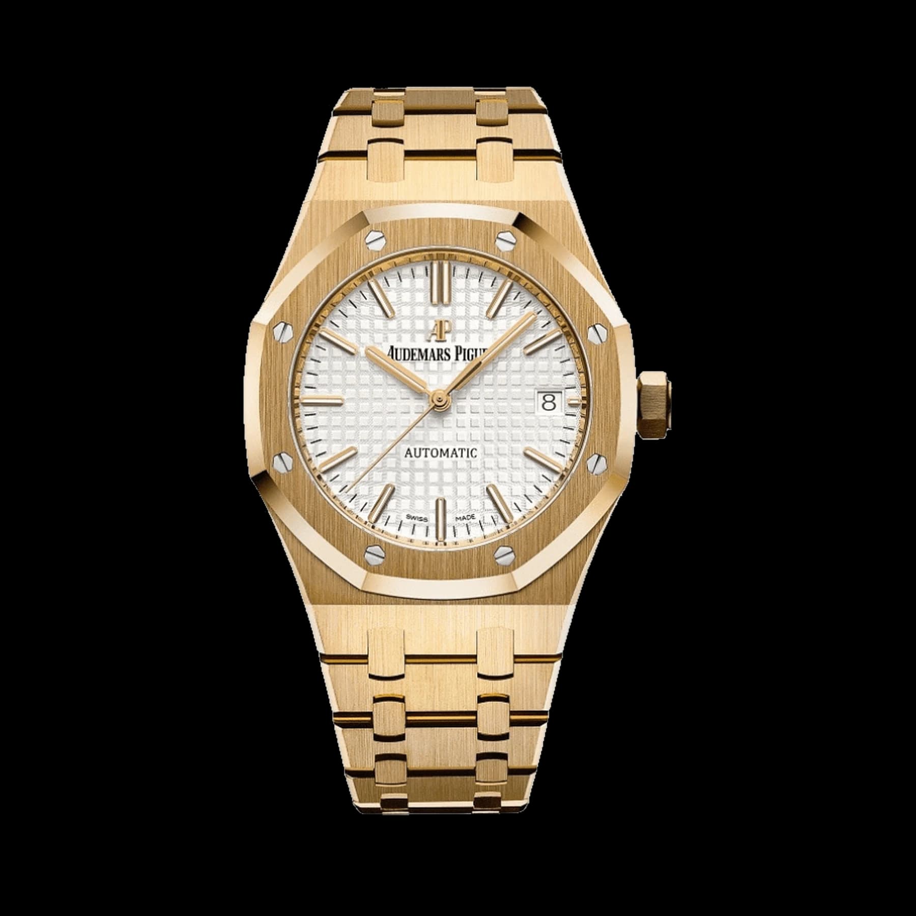 Audemars Piguet Royal Oak Selfwinding 15450BA.OO.1256BA.01 Yellow Gold White Dial