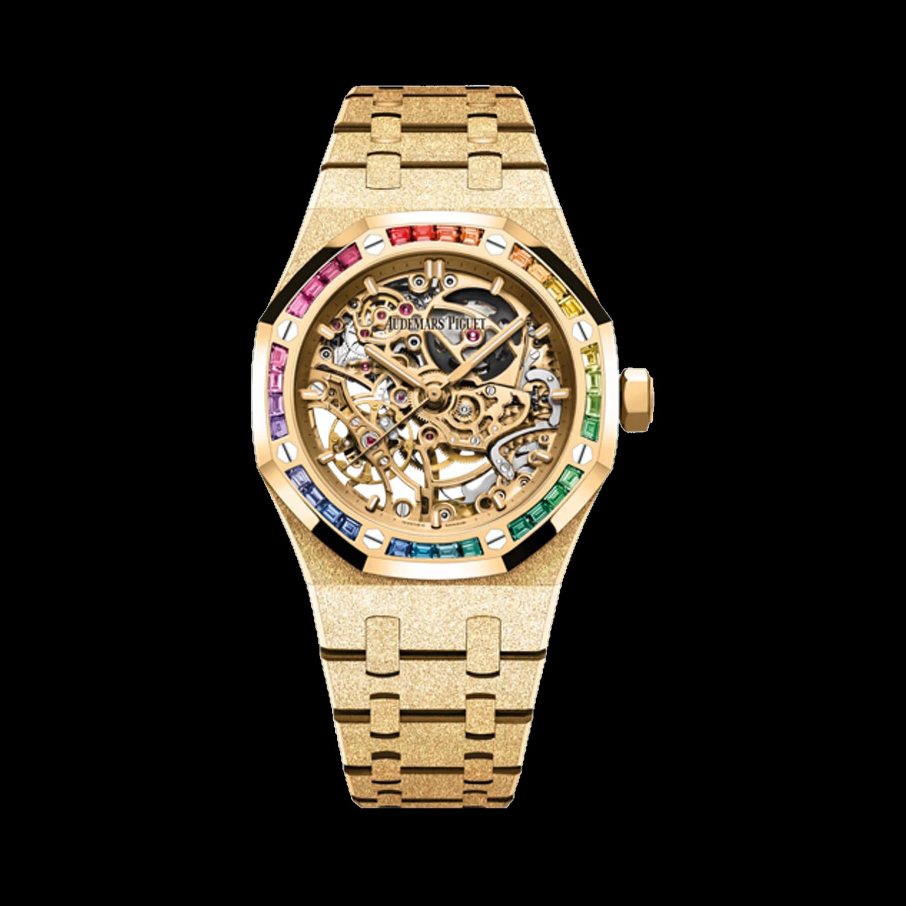 Audemars Piguet Royal Oak 15468BA.YG.1259BA.01-B Frosted Gold Double Balance Wheel Openworked 18-carat yellow gold