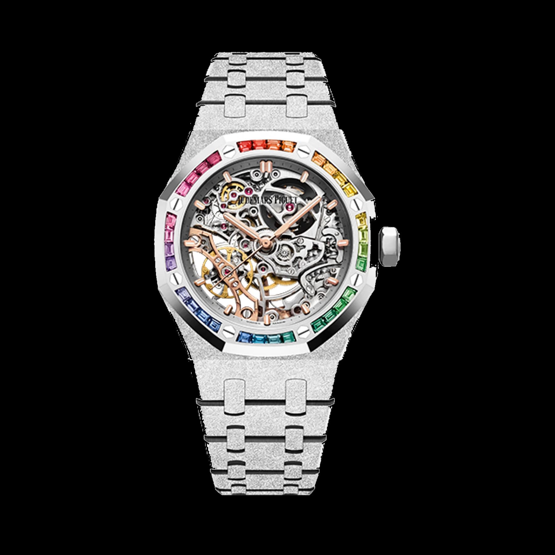 Audemars Piguet Royal Oak 15468BC.YG.1259BC.01-B Frosted Gold Double Balance Wheel Openworked 18-carat white gold