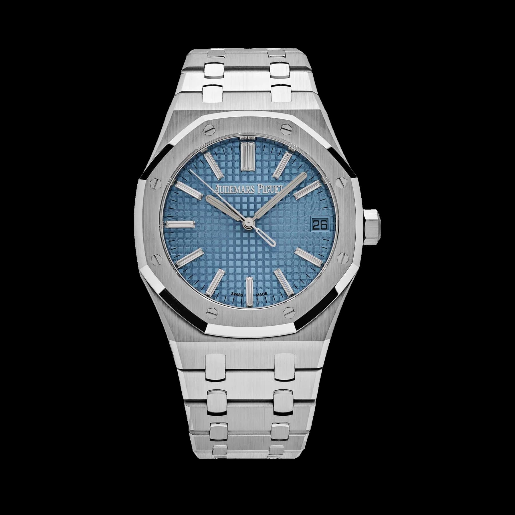 Audemars Piguet Royal Oak 15510BC.OO.1320BC.01 White Gold Blue Baguette Dial Limited Edition of 100