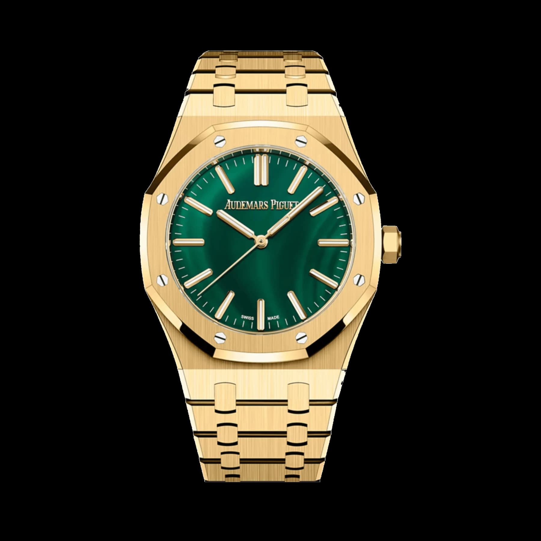Audemars Piguet Royal Oak 15513BA.OO.1320BA.01 Yellow Gold Malachite Stone Dial (2026)