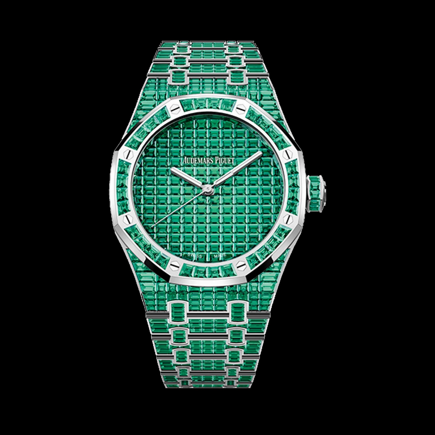 Audemars Piguet Royal Oak 15514BC.EE.1284BC.01 Selfwinding Emerald "50ᵀᴴ Anniversary" 18-carat white gold
