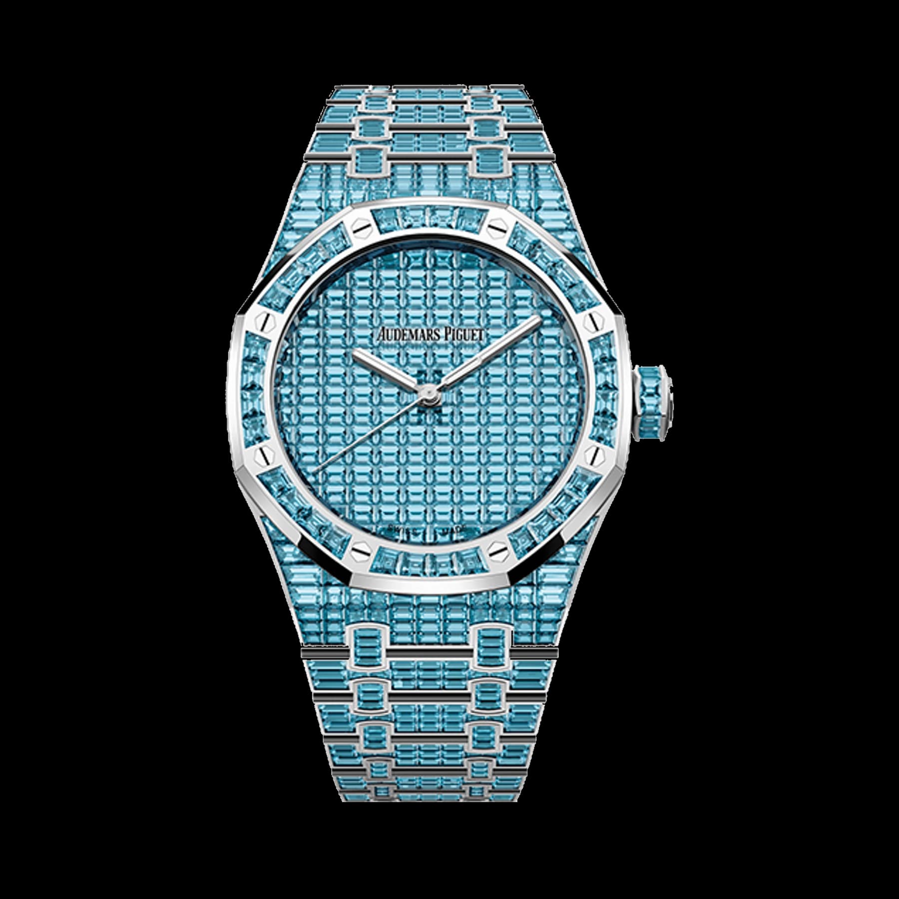 Audemars Piguet Royal Oak 15514BC.TO.1284BC.01 Selfwinding Blue Topaz "50ᵀᴴ Anniversary" 18-carat white gold