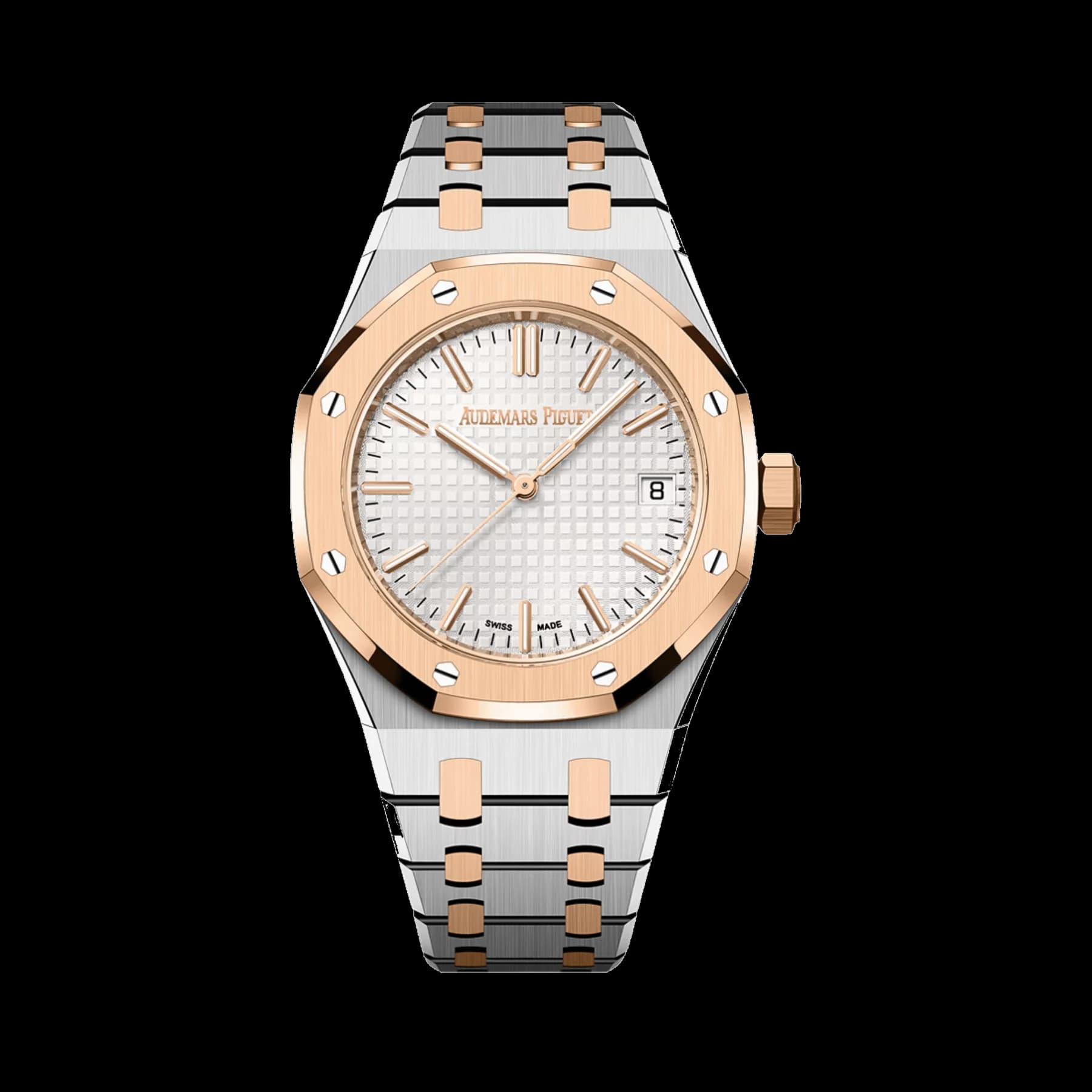 Audemars Piguet Royal Oak 15550SR.OO.1356SR.01 Stainless Steel Rose Gold White Dial