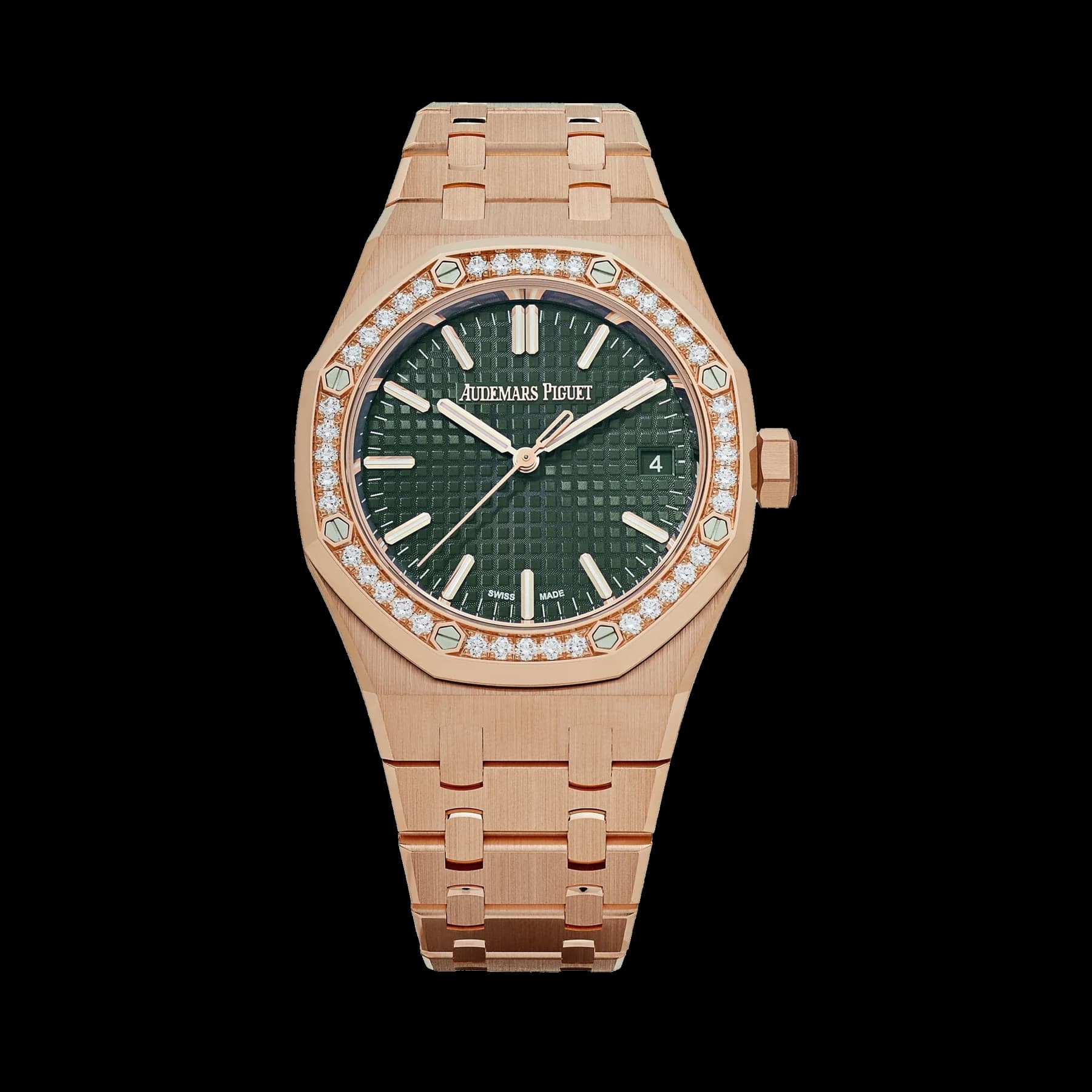 Audemars Piguet Royal Oak 15551OR.ZZ.1356OR.06  Selfwinding Rose Gold Khaki Green Dial