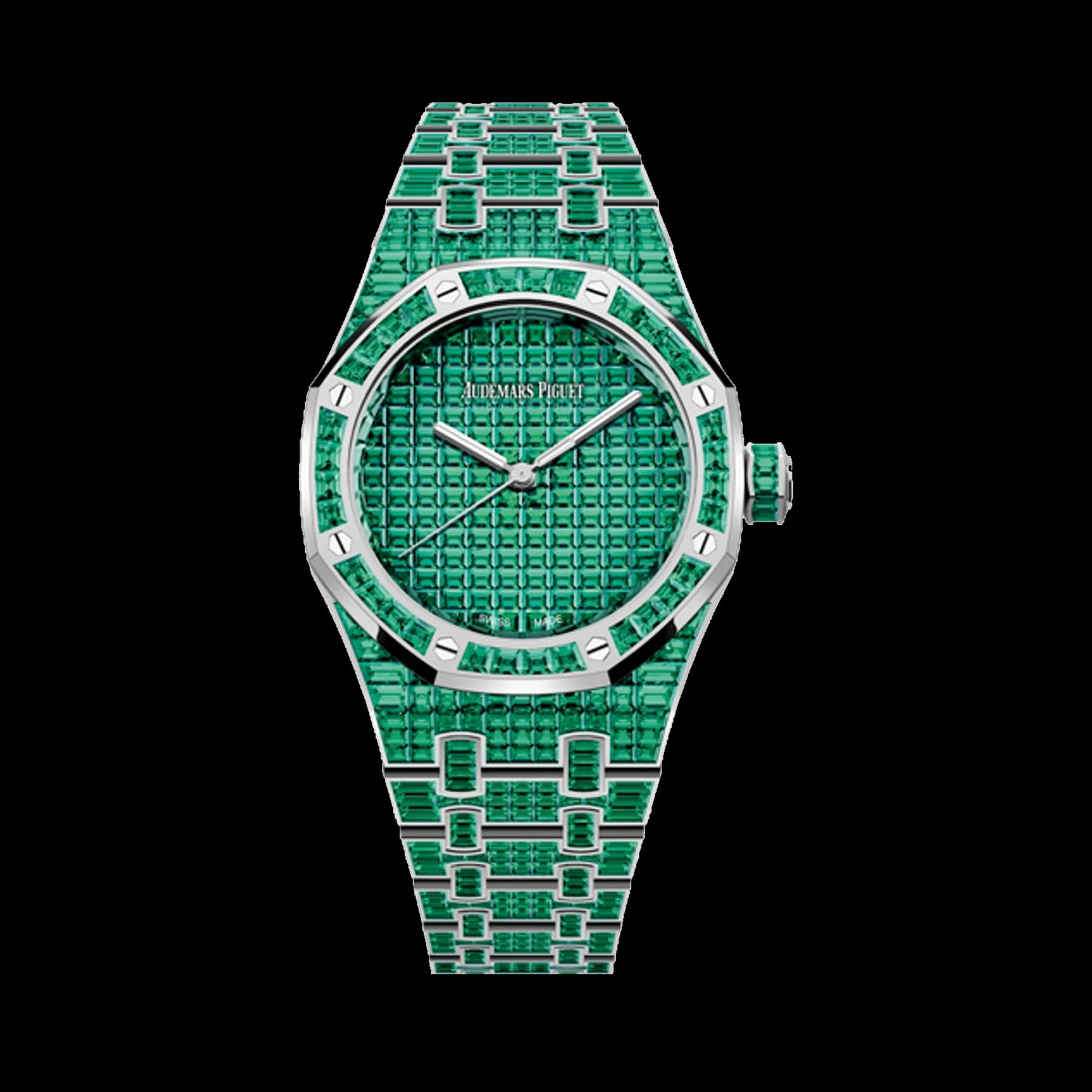 Audemars Piguet Royal Oak 15554BC.EE.1274BC.01 Selfwinding Emerald "50ᵀᴴ Anniversary" 18-carat white gold