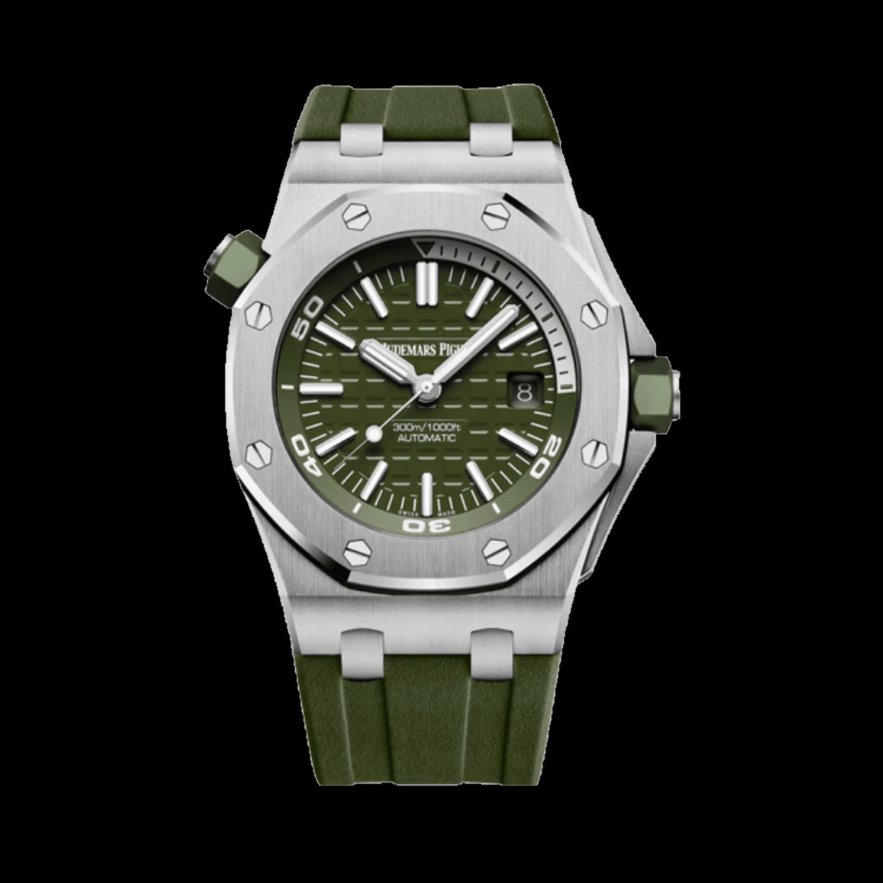 Audemars Piguet Royal Oak Offshore 15710ST.OO.A052CA.01 Diver Stainless Steel Green Dial
