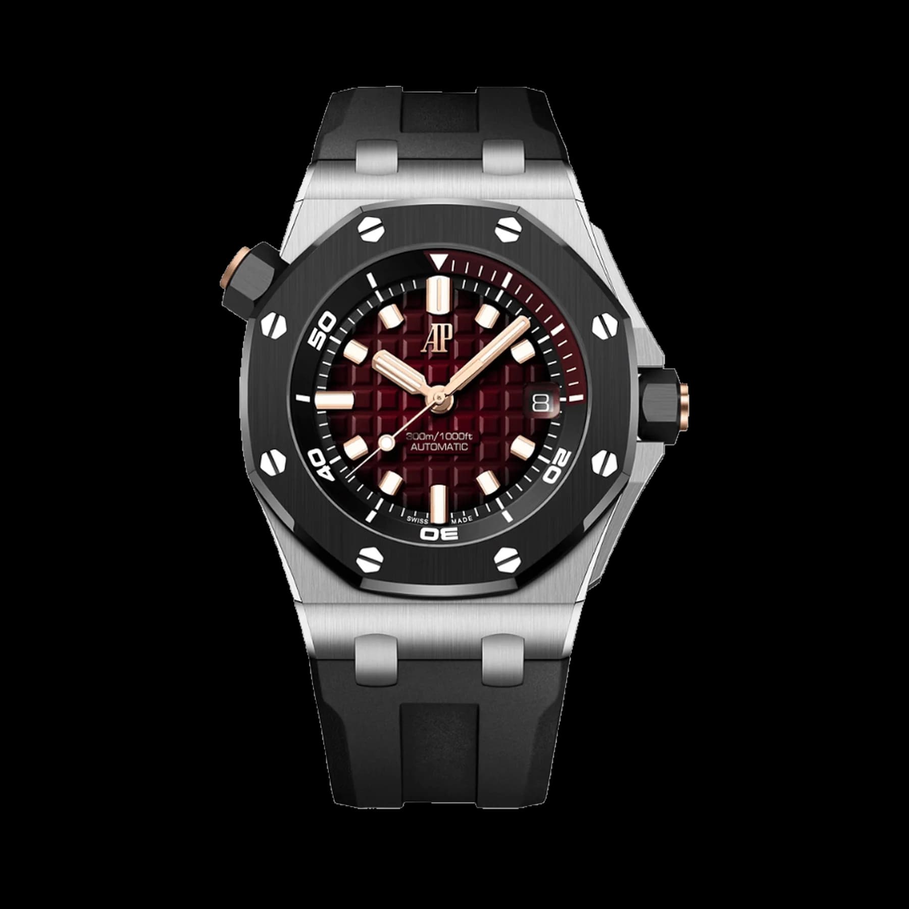 Audemars Piguet Royal Oak Offshore Diver 15720CN.OO.A002CA.02 White Gold Smoked Red Dial Limited Edition of 100
