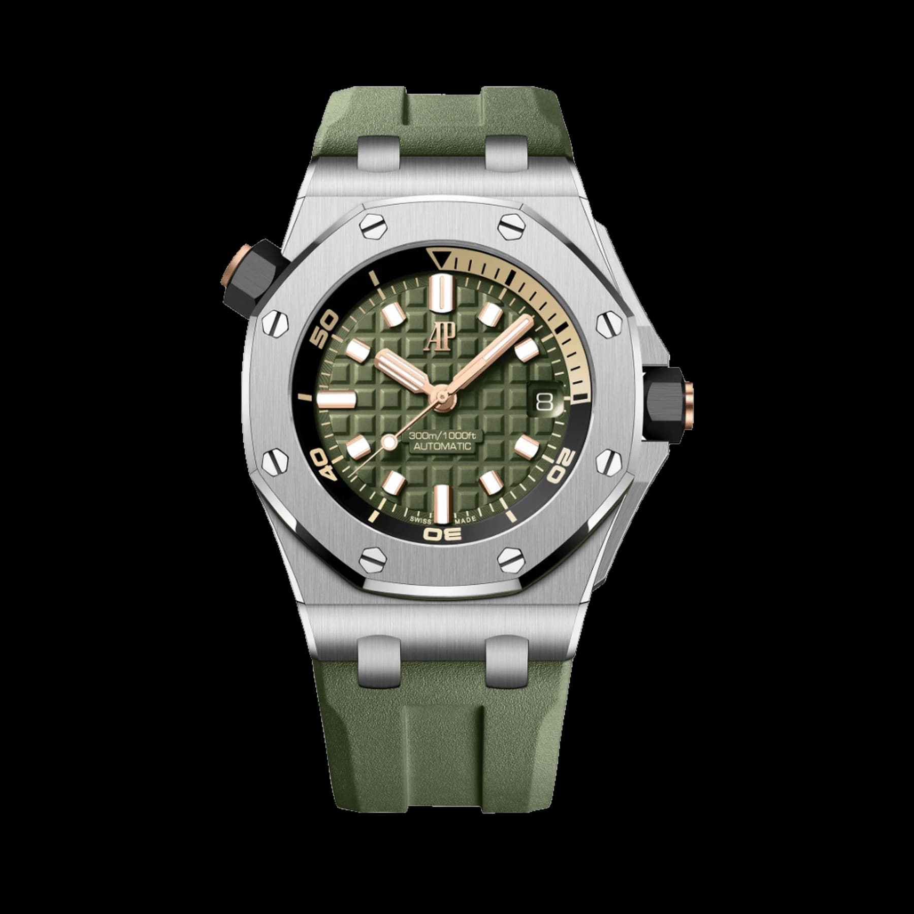 Audemars Piguet Royal Oak Offshore 15720ST.OO.A052CA.01 Diver Stainless Steel Khaki Green Dial