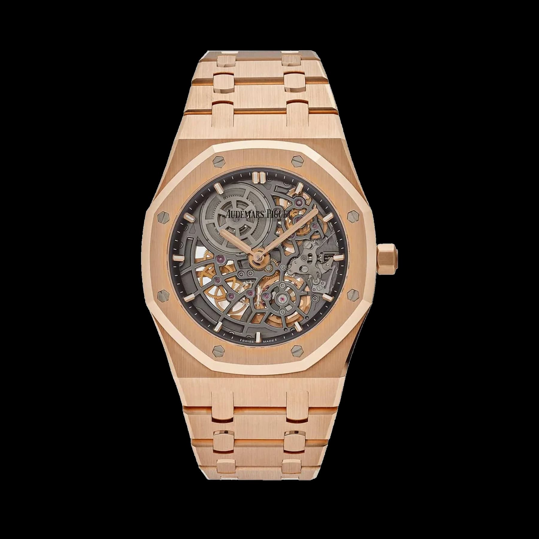 Audemars Piguet Royal Oak 16204OR.OO.1240OR.03 Openworked 'Jumbo' Extra-Thin Rose Gold
