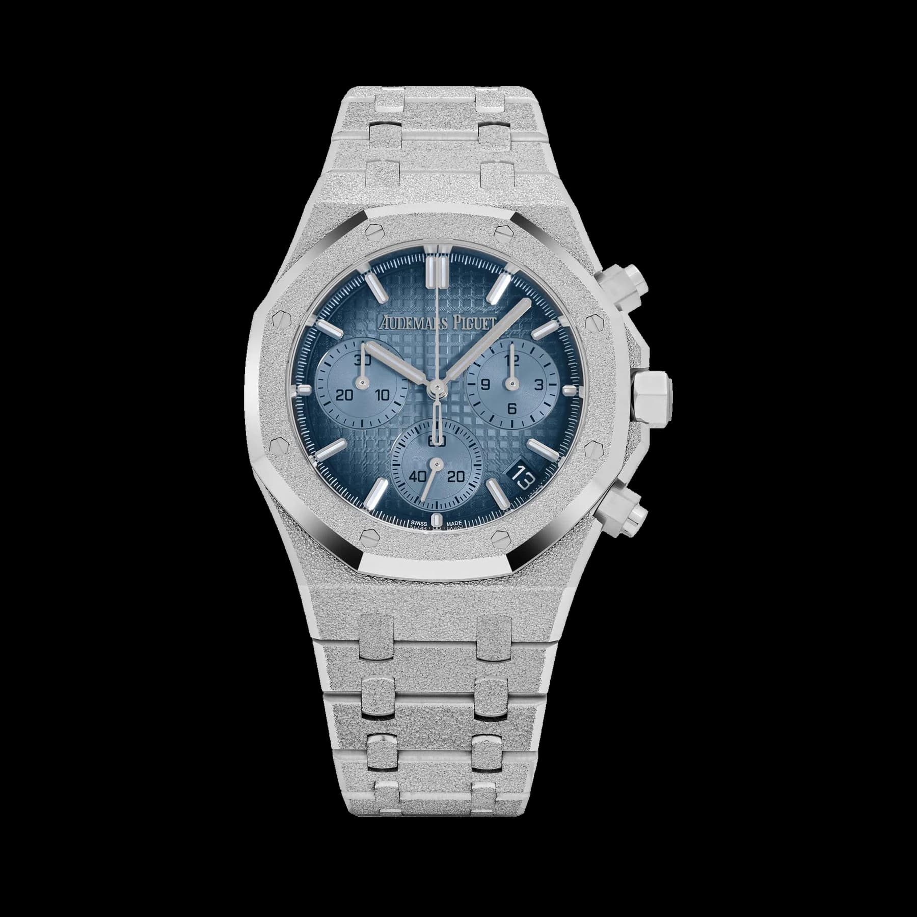 Audemars Piguet Royal Oak 26240BC.GG.1324BC.02 Chronograph Frosted White Gold Light Blue Dial