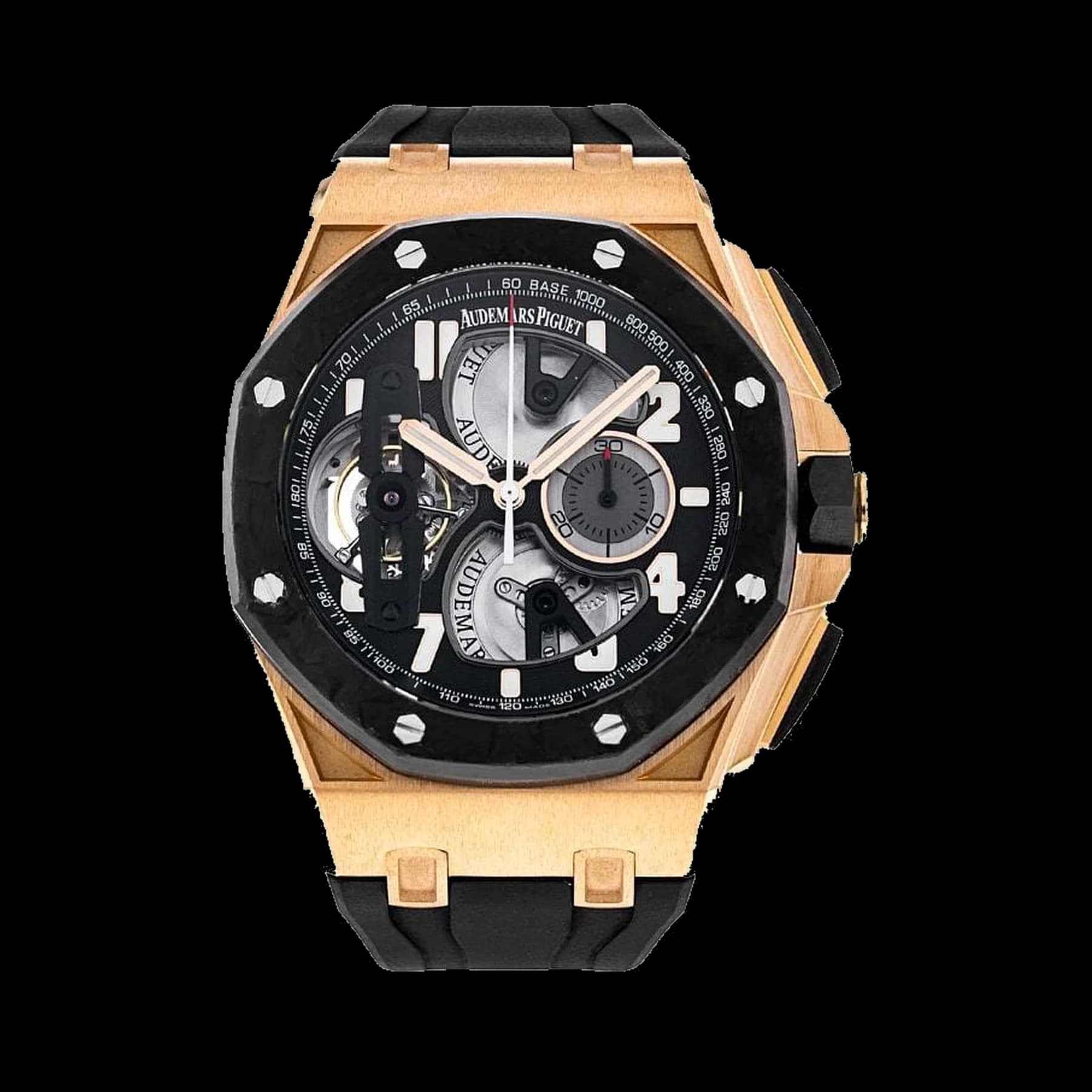 Audemars Piguet Royal Oak Offshore 26288OF.OO.D002CR.01 Chronograph 'Tourbillon' Rose Gold Black Dial