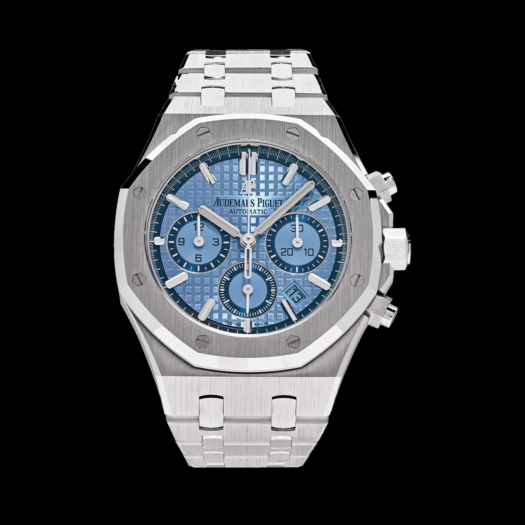 Audemars Piguet Royal Oak 26317BC.OO.1256BC.01 Selfwinding Chronograph White Gold Light Blue Dial Limited Edition of 100
