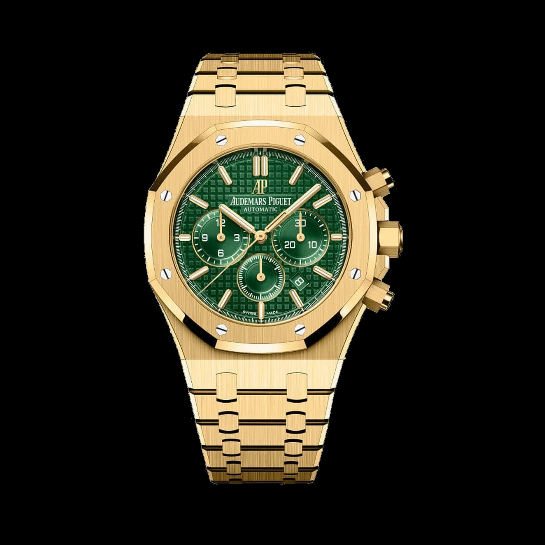 Audemars Piguet Royal Oak 26331BA.OO.1220BA.02 Chronograph Yellow Gold Green Dial Limited Edition of 125