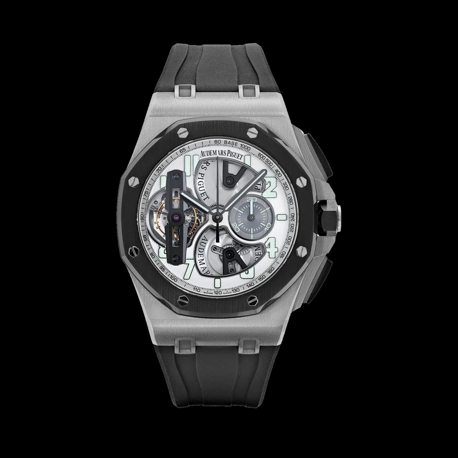 Audemars Piguet Royal Oak Offshore Chronograph 26387IO.OO.D002CA.01 Tourbillon Titanium Openworked Dial Limited Edition of 15 (2015)