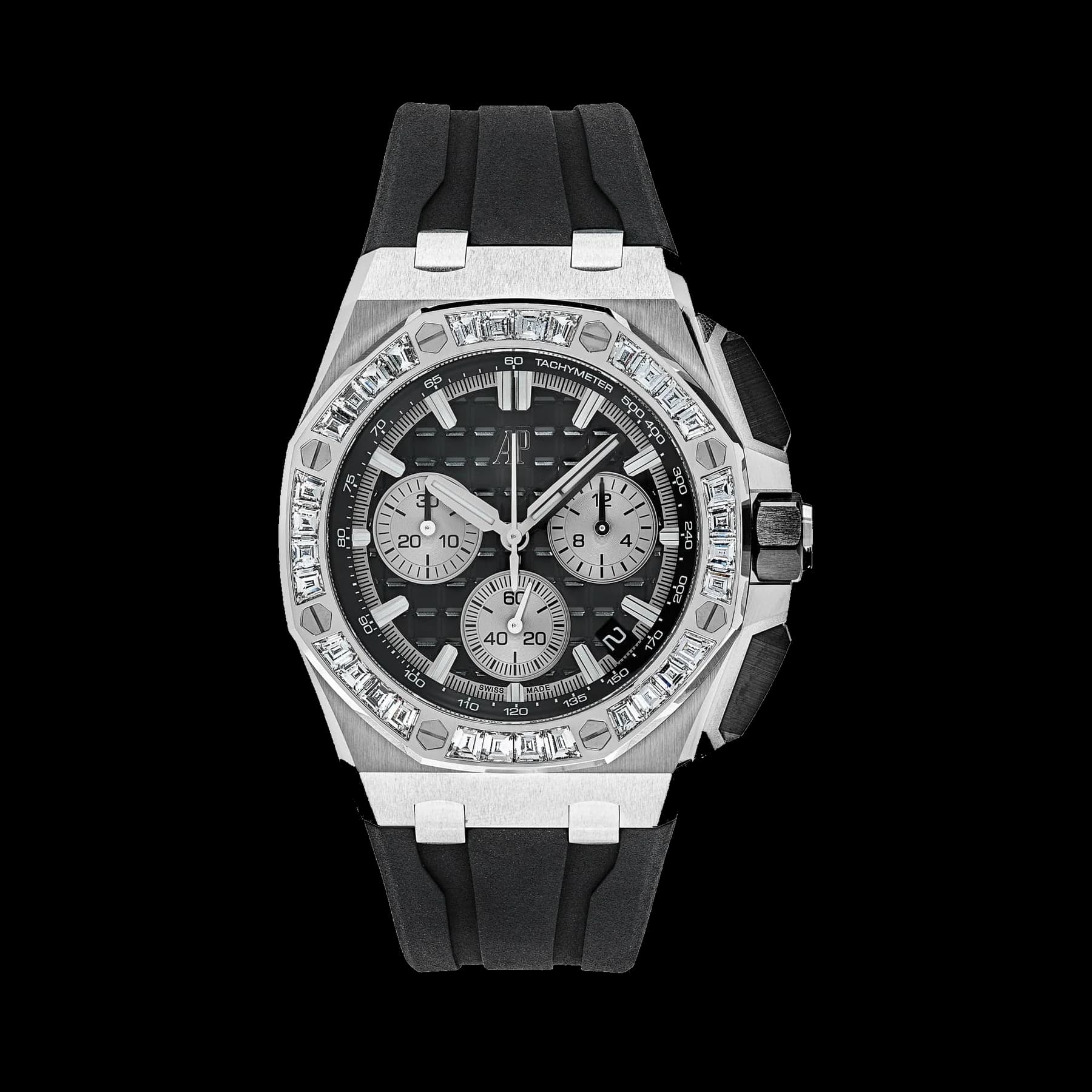 Audemars Piguet Royal Oak Offshore 26424BC.ZZ.D002CA.01 Chronograph White Gold Black Dial Diamond Bezel (2024)