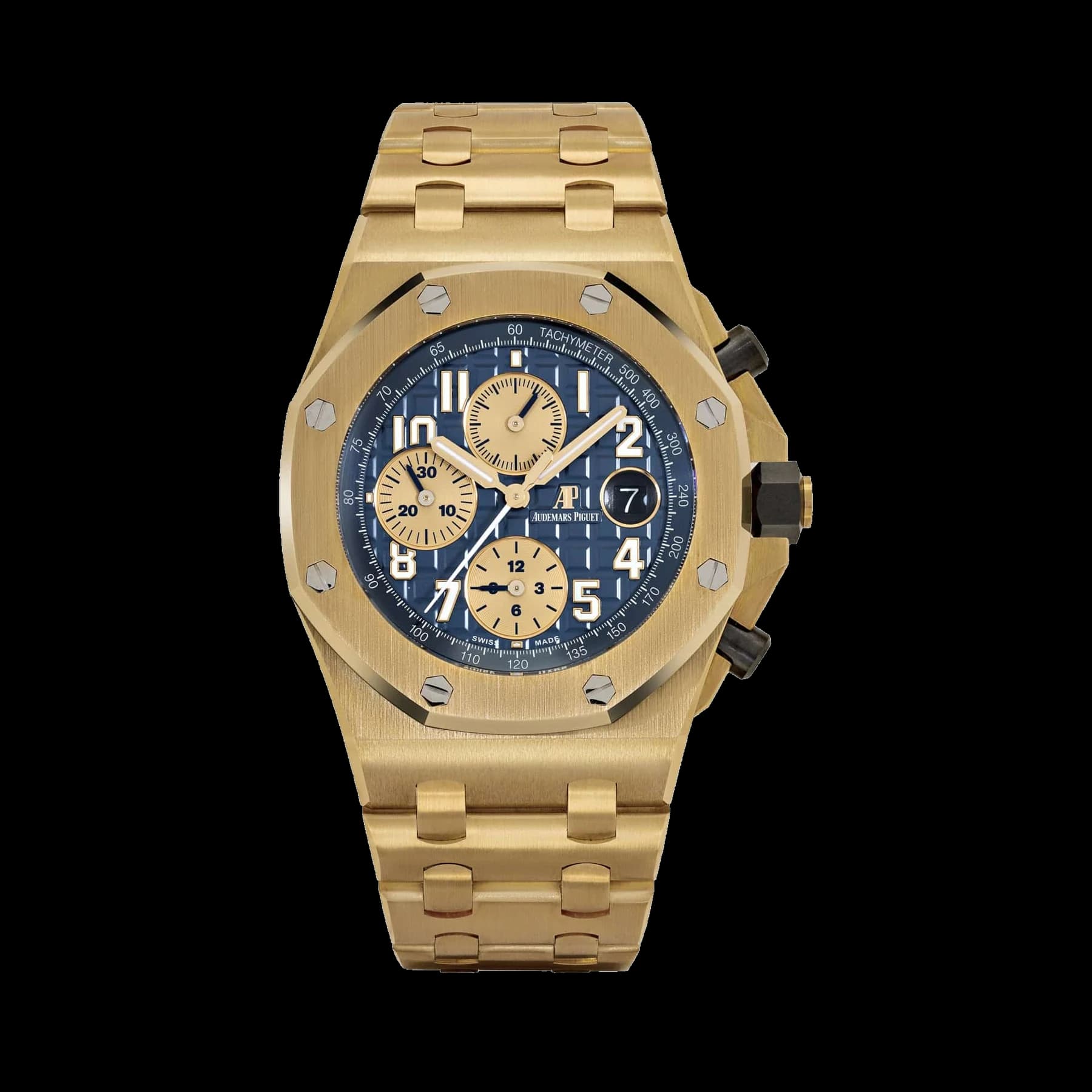 Audemars Piguet Royal Oak Offshore Chronograph 26470BA.OO.1000BA.01 Yellow Gold Blue Dial