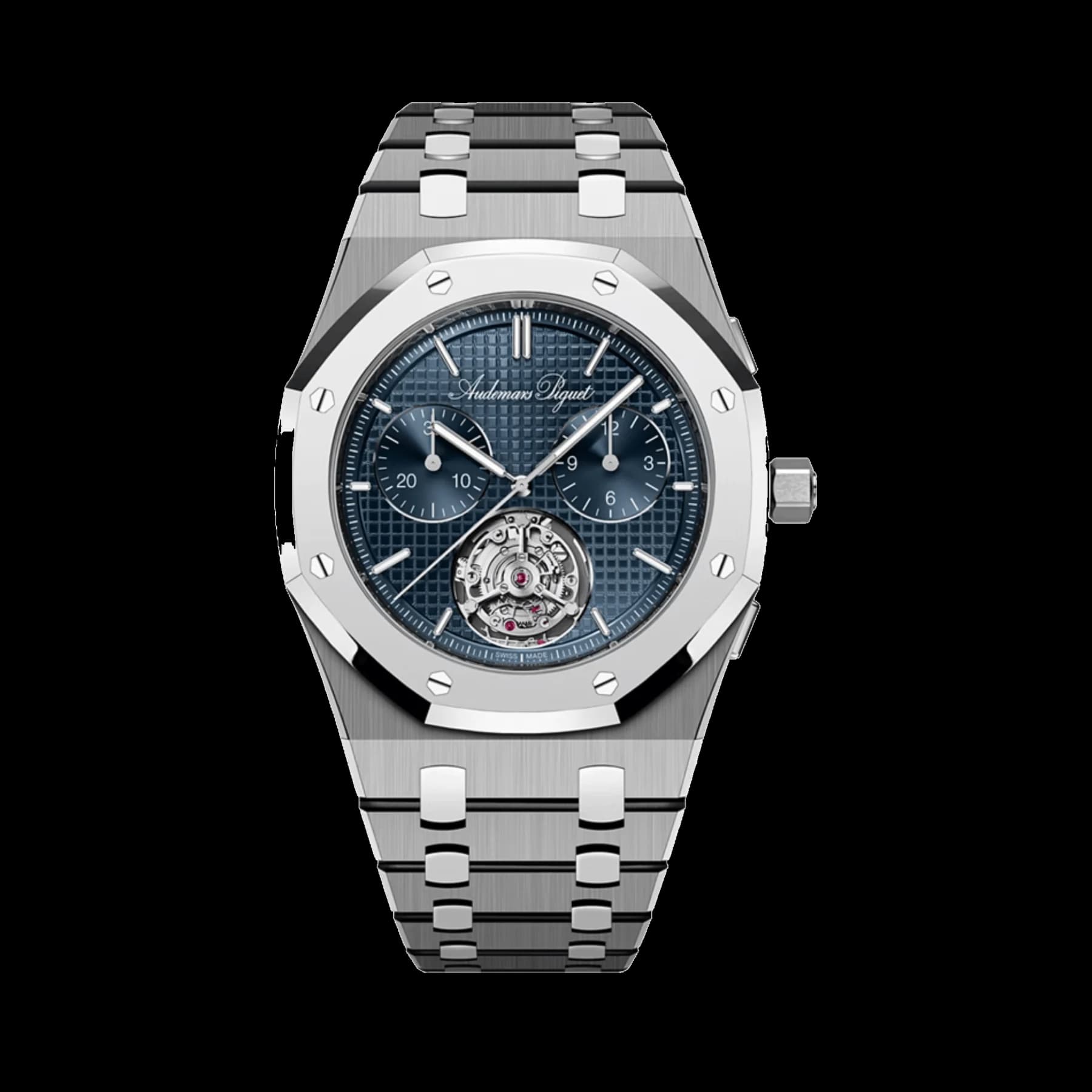 Audemars Piguet Royal Oak 26545XT.OO.1240XT.01 Extra-Thin Flying Tourbillon Chronograph RD5 Titanium Blue Dial Limited Edition of 150