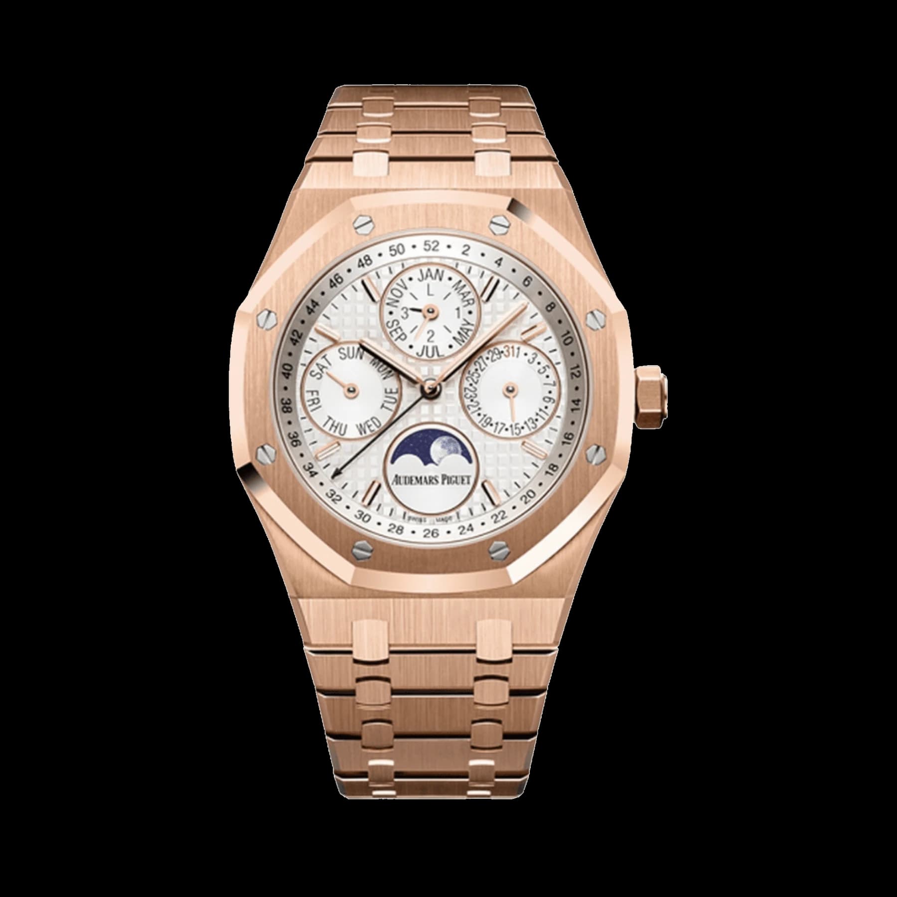 Audemars Piguet Royal Oak Perpetual Calendar 26574OR.OO.1220OR.01 Rose Gold Silver Dial (2021)