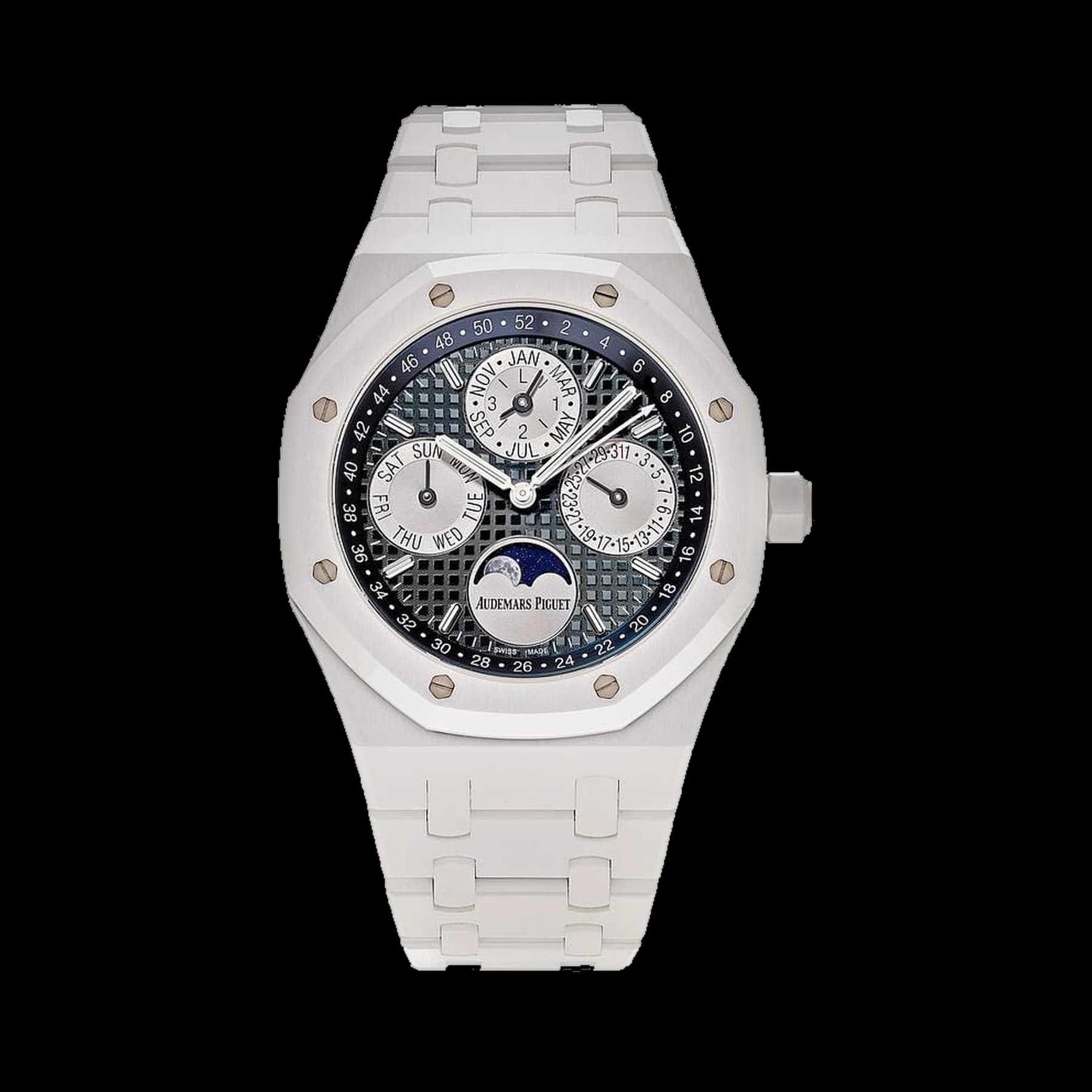 Audemars Piguet Royal Oak Perpetual Calendar 26579CB.OO.1225CB.01 White Ceramic Blue Dial