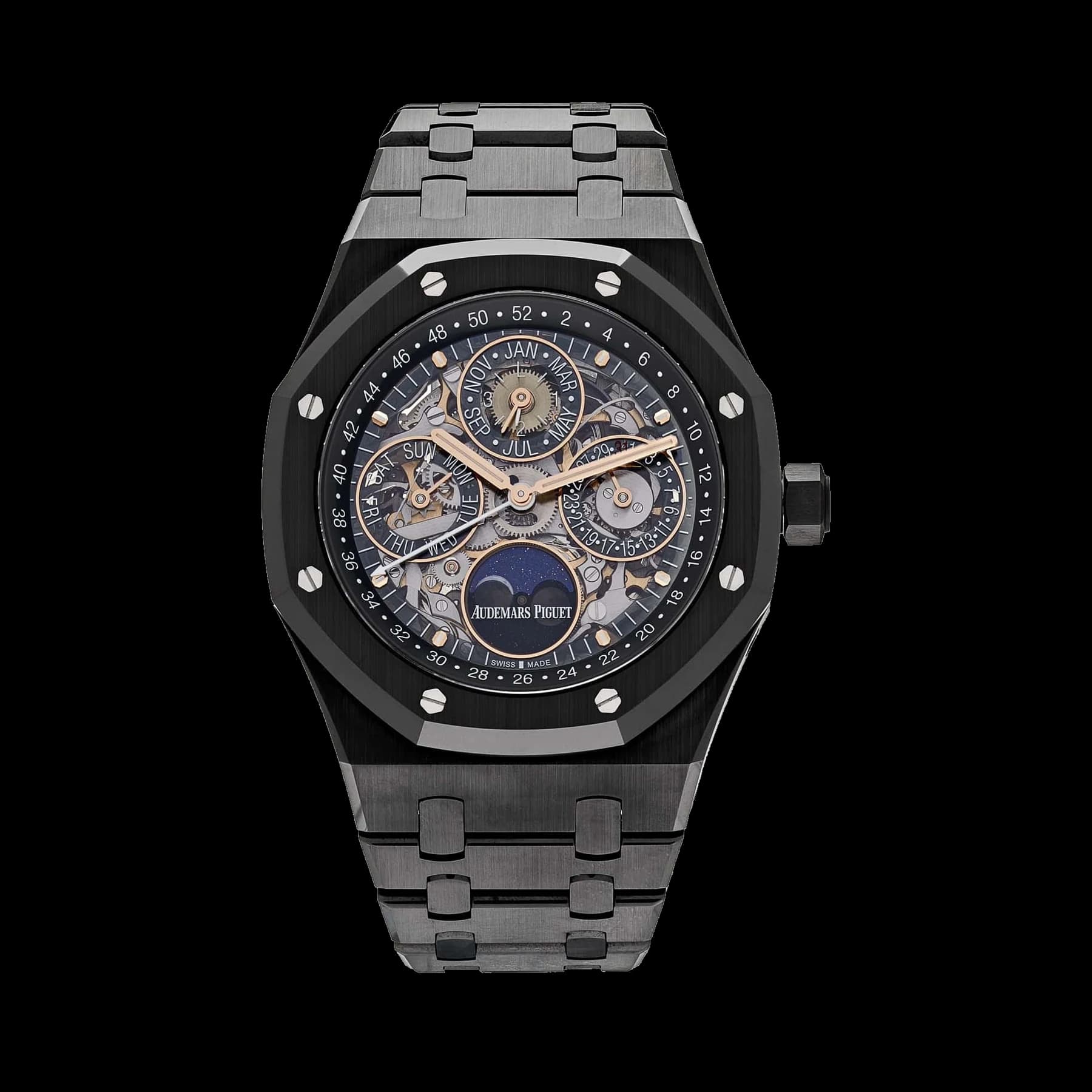 Audemars Piguet Royal Oak Perpetual Calendar 26585CE.OO.1225CE.01 Black Ceramic Openworked
