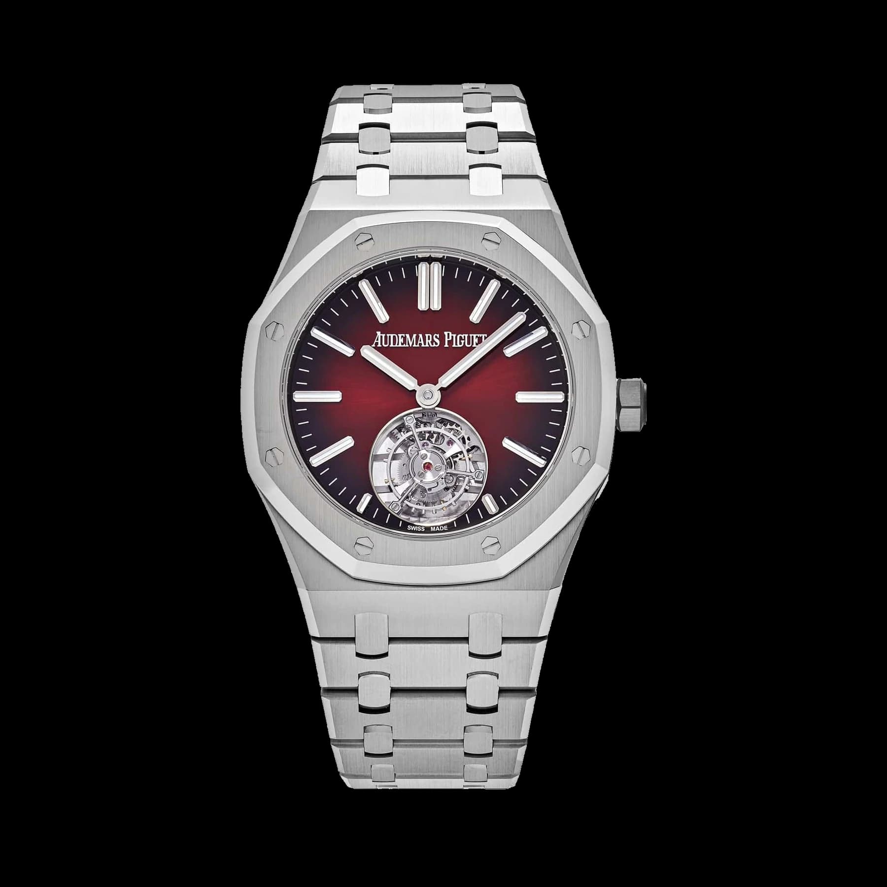 Audemars Piguet Royal Oak 26730ST.OO.1320ST.05 Selfwinding Flying Tourbillon Red Burgundy Stainless Steel