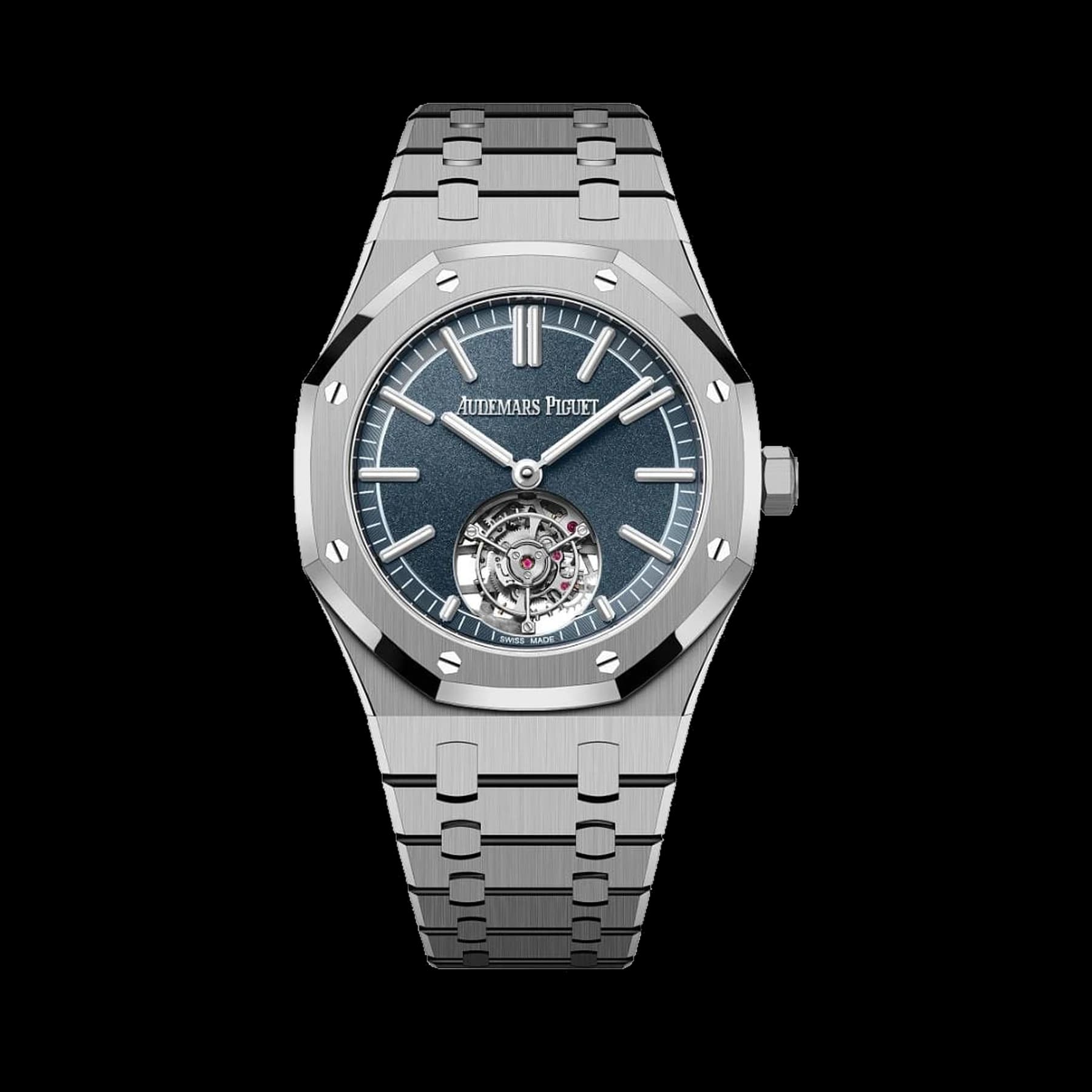 Audemars Piguet Royal Oak Selfwinding Flying Tourbillon 26730TI.OO.1320TI.01 '50th Anniversary' Titanium Blue Dial