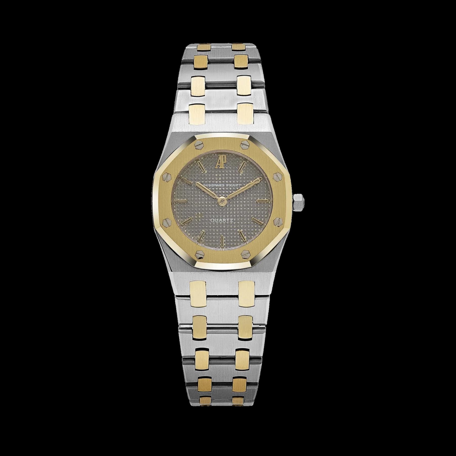 Audemars Piguet Royal Oak 6007SA 'Ladies' Stainless Steel Yellow Gold Grey Dial