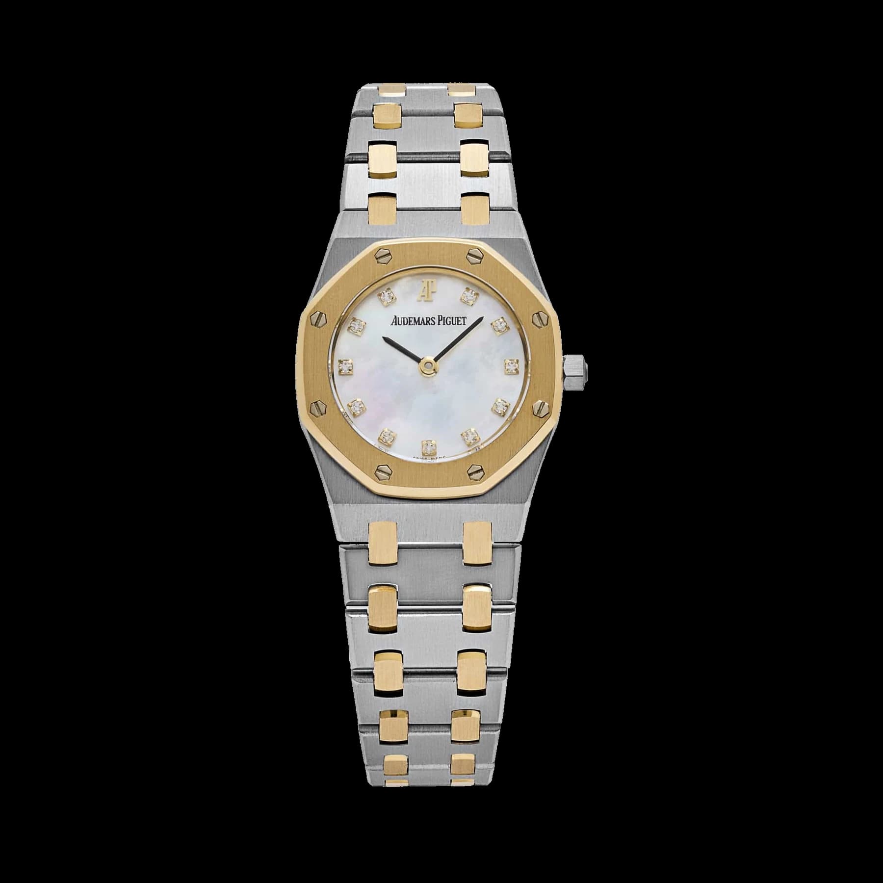 Audemars Piguet Royal Oak 66347SA Vintage 'Ladies' Stainless Steel Yellow Gold Mother of Pearl Diamond Dial Quartz (1997)