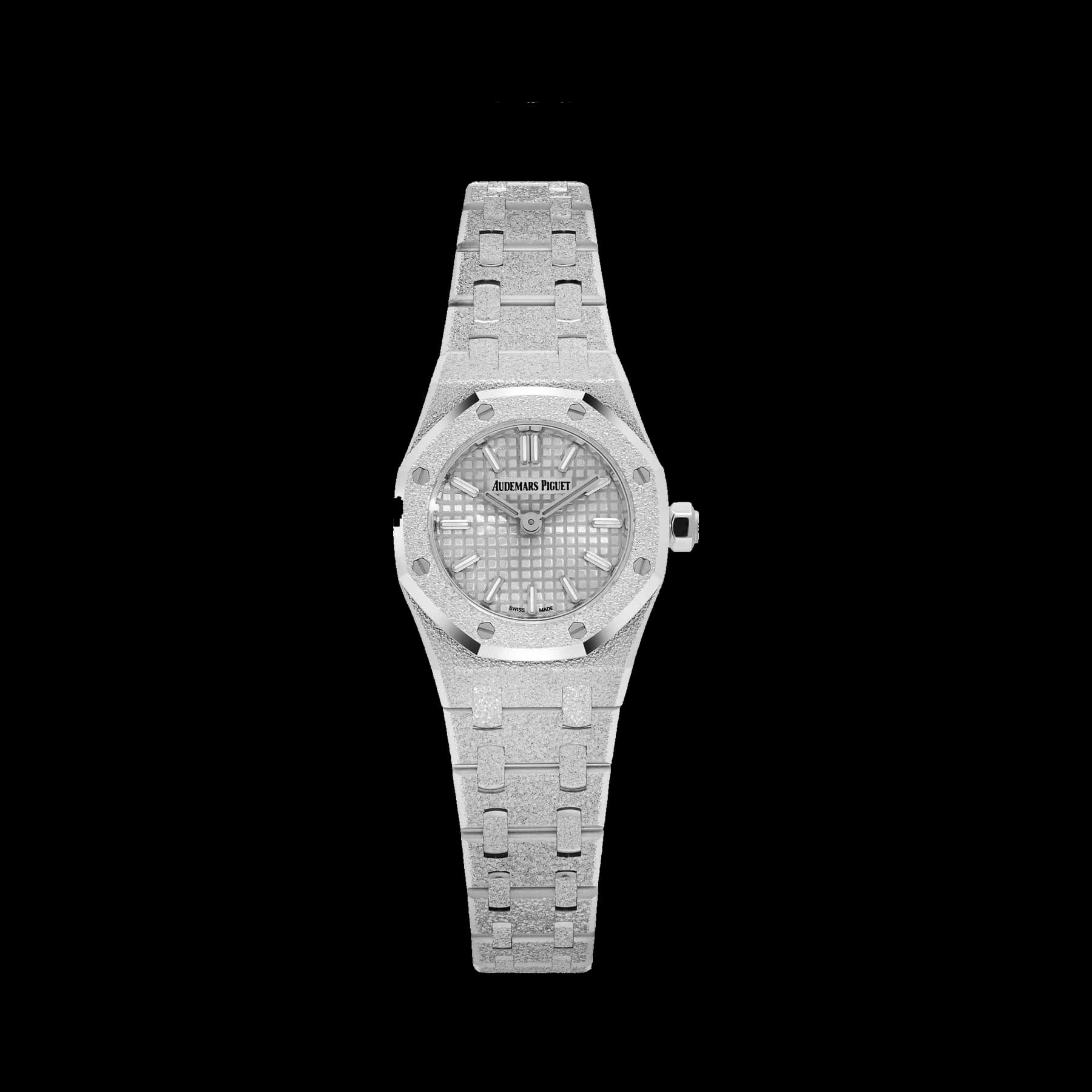 Audemars Piguet Royal Oak 67630BC.GG.1312BC.01-B 'Mini' Frosted White Gold Quartz (2025)