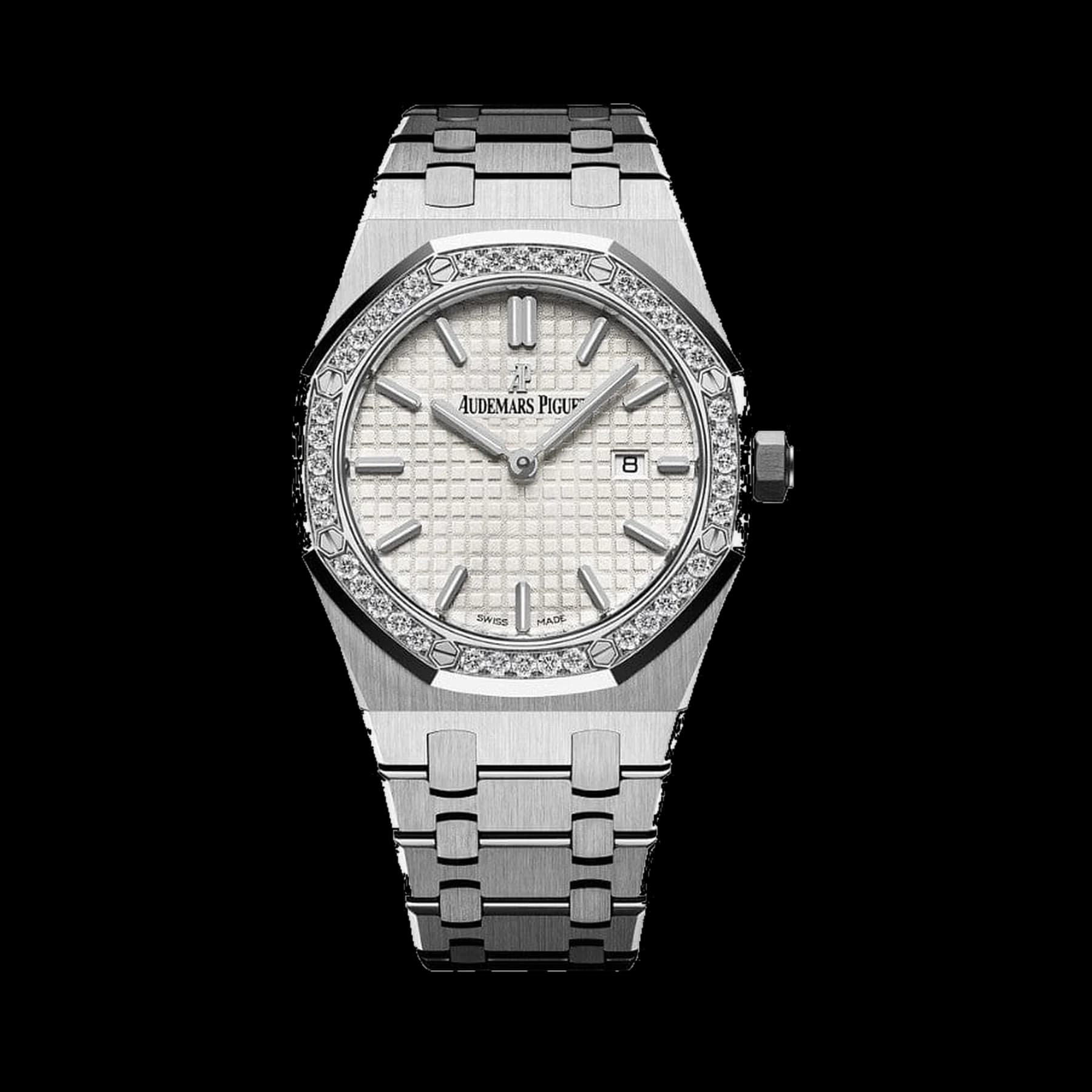 Audemars Piguet Royal Oak Quartz 67651ST.ZZ.1261ST.01 'Ladies' Stainless Steel Diamond Bezel