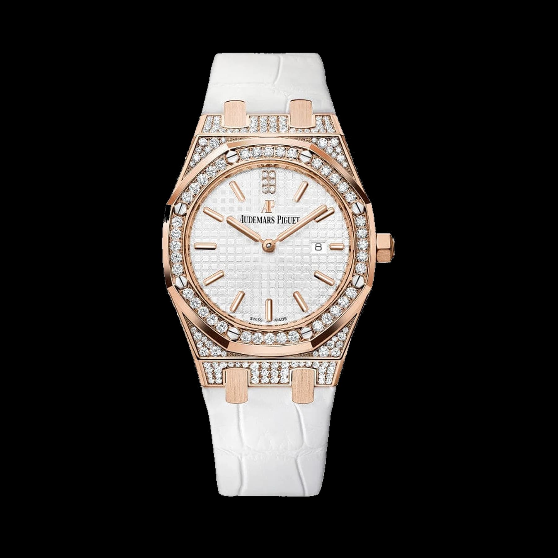 Audemars Piguet Royal Oak Quartz 67652OR.ZZ.D011CR.01 'Ladies' Rose Gold Diamond Bezel