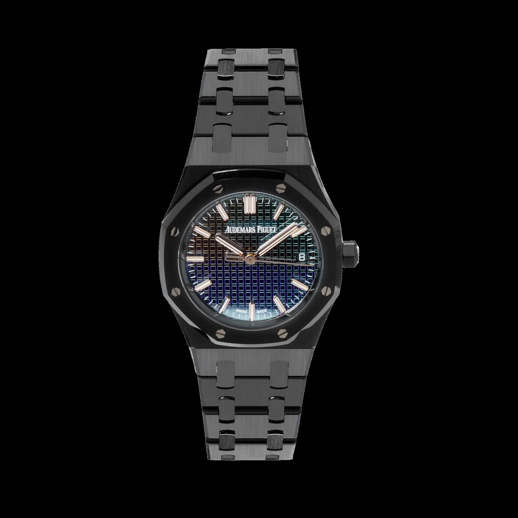 Audemars Piguet Royal Oak 77350CE.OO.1266CE.02.A Selfwinding 'Ladies' 'Carolina Bucci' Black Ceramic Rainbow Dial Limited Edition of 300 (2022)