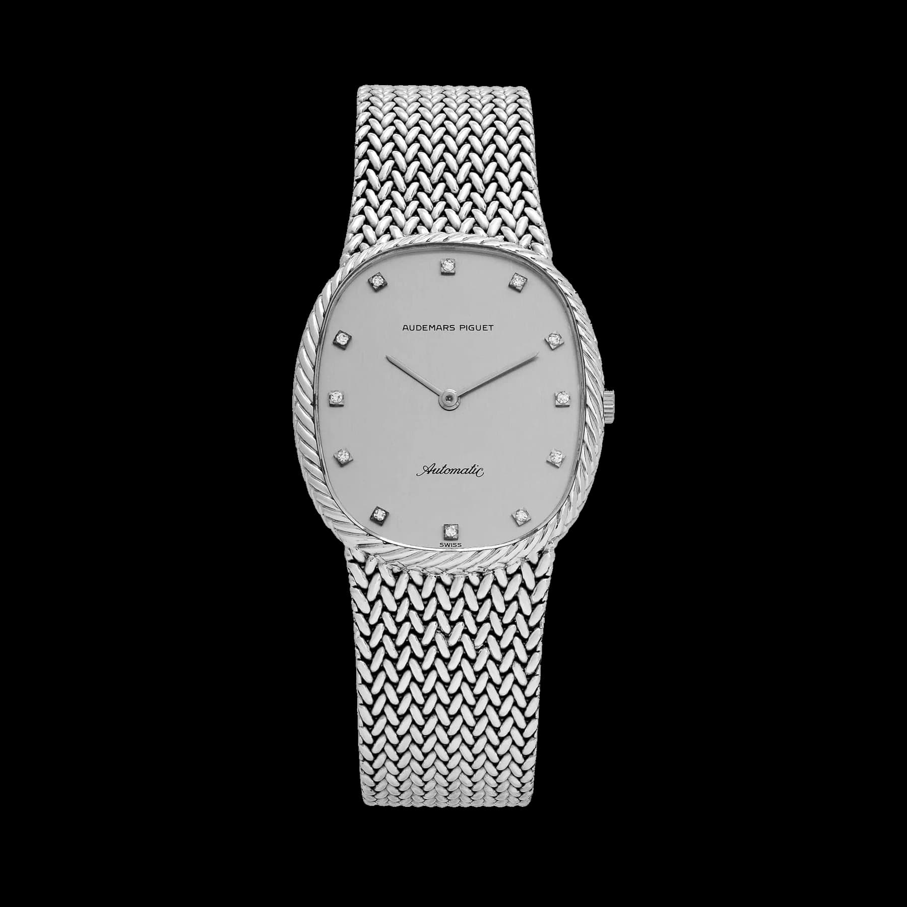 Audemars Piguet Jumbo Ellipse White Gold Silver Diamond Dial Automatic