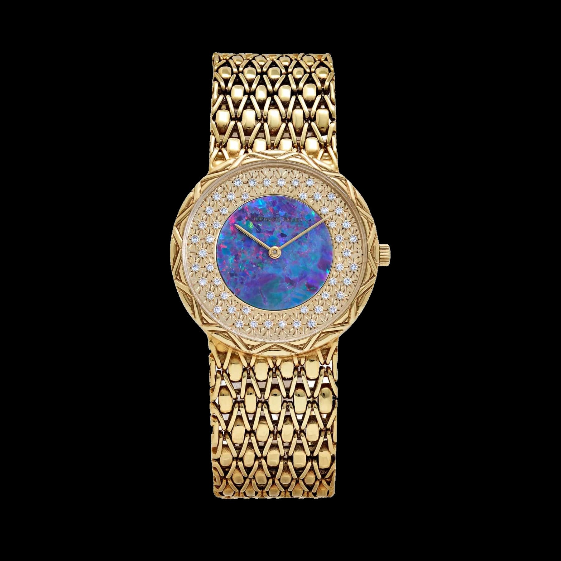 Audemars Piguet Vintage Cobra Yellow Gold Opal Diamond Dial Quartz