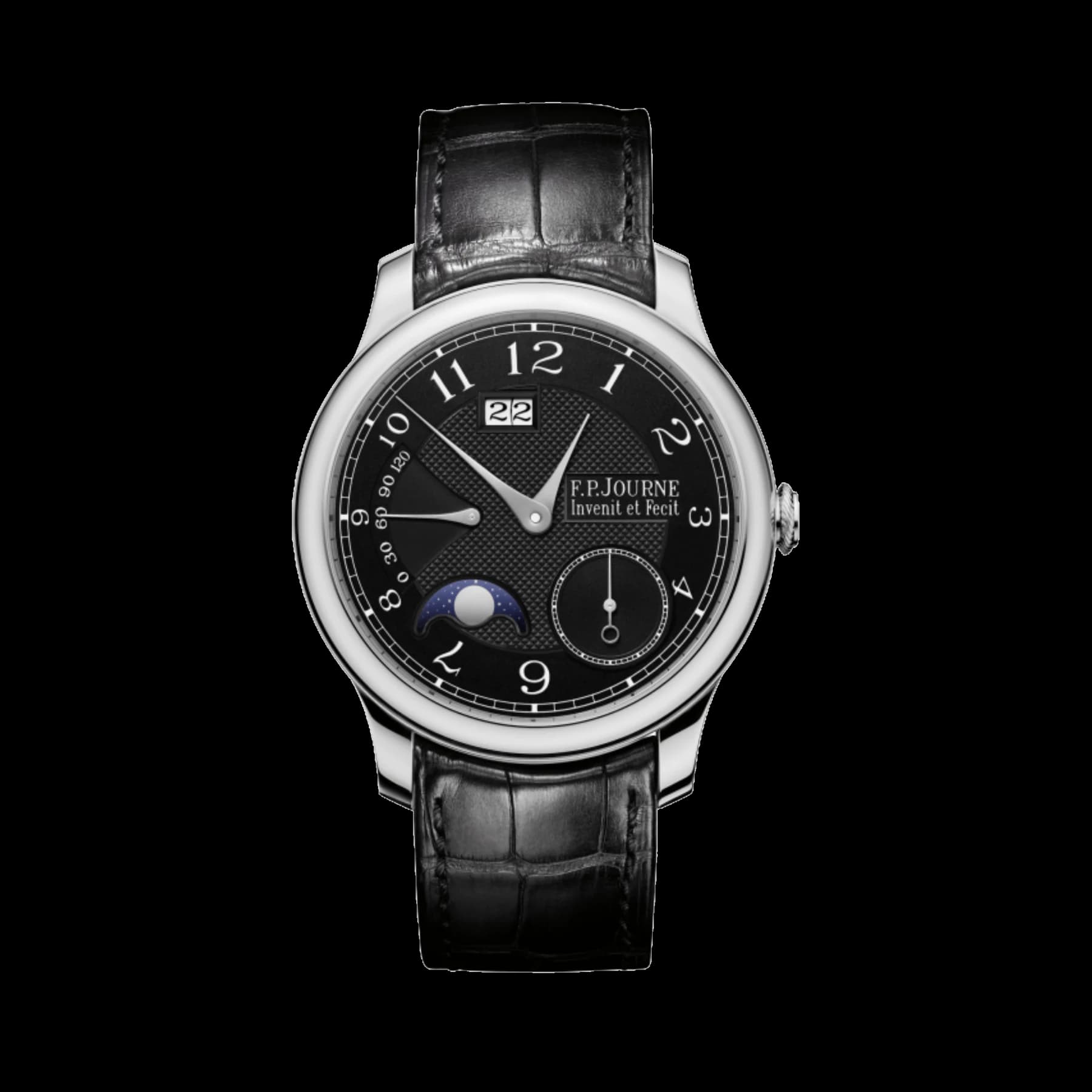 F.P.Journe Octa Automatique Lune Ref. AL Black Label Platinum Black Dial
