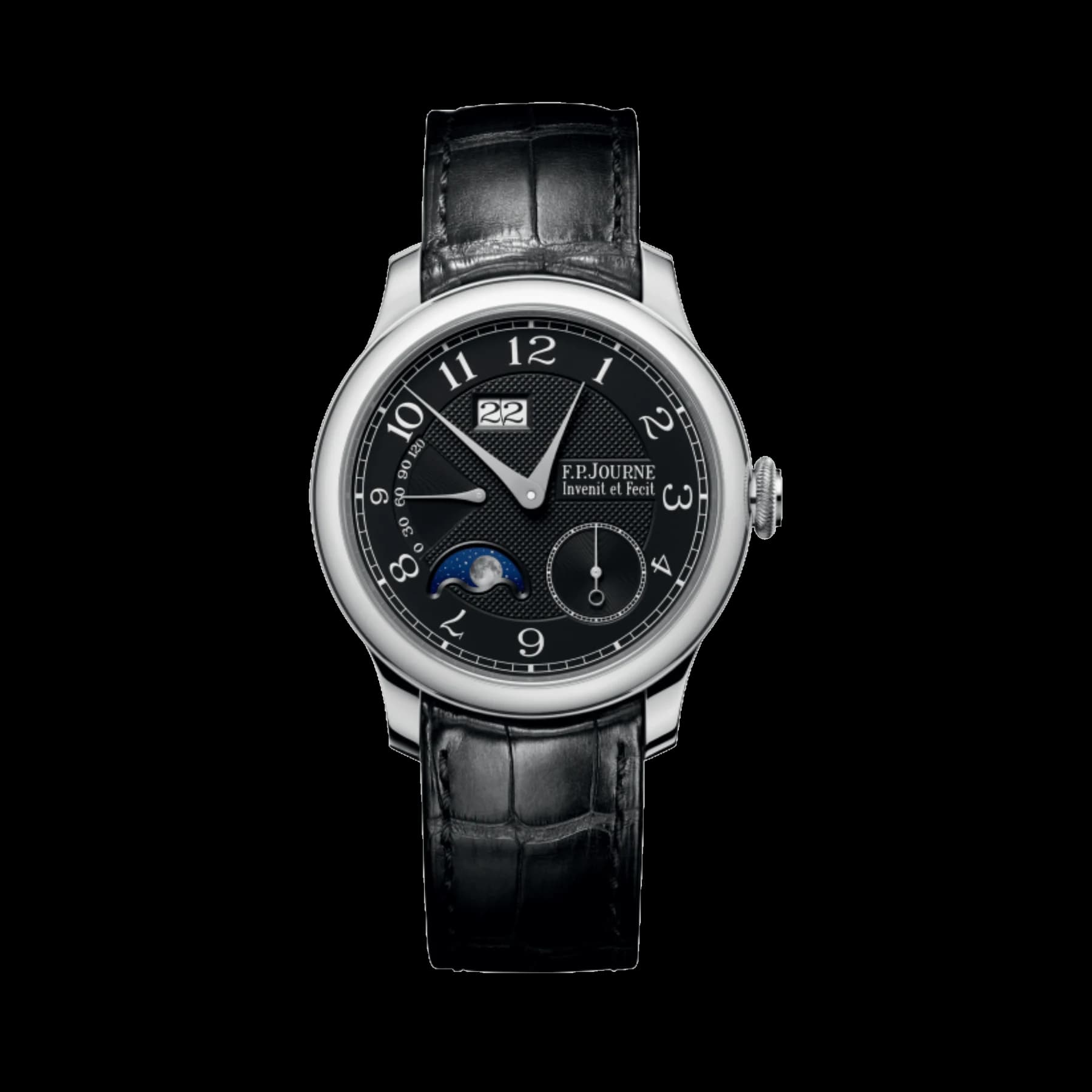 F.P.Journe Octa Automatique Lune Ref. AL2 Black Label Platinum Black Dial