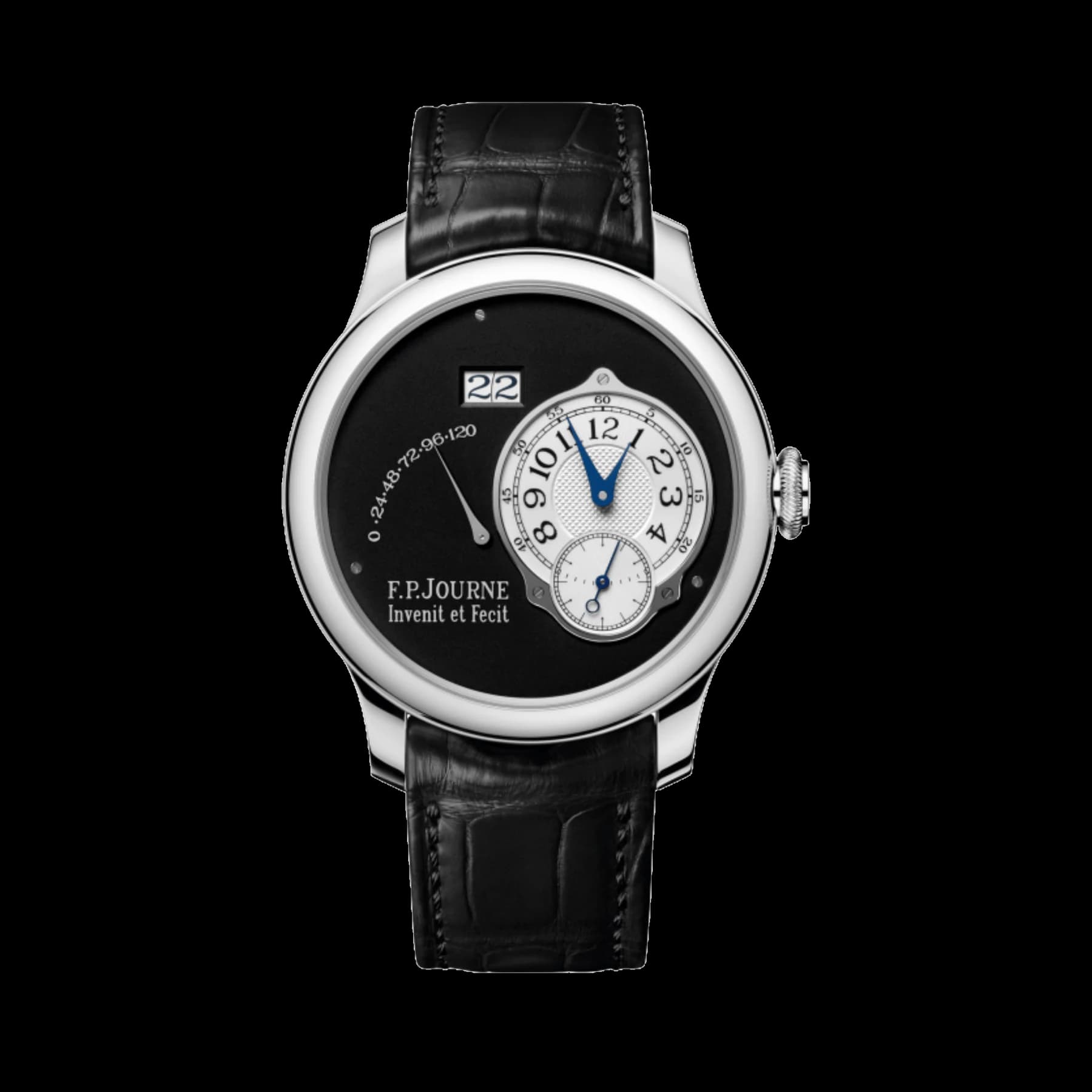 F.P.Journe Octa Automatique Lune Ref. AN Black Label Platinum Black Dial