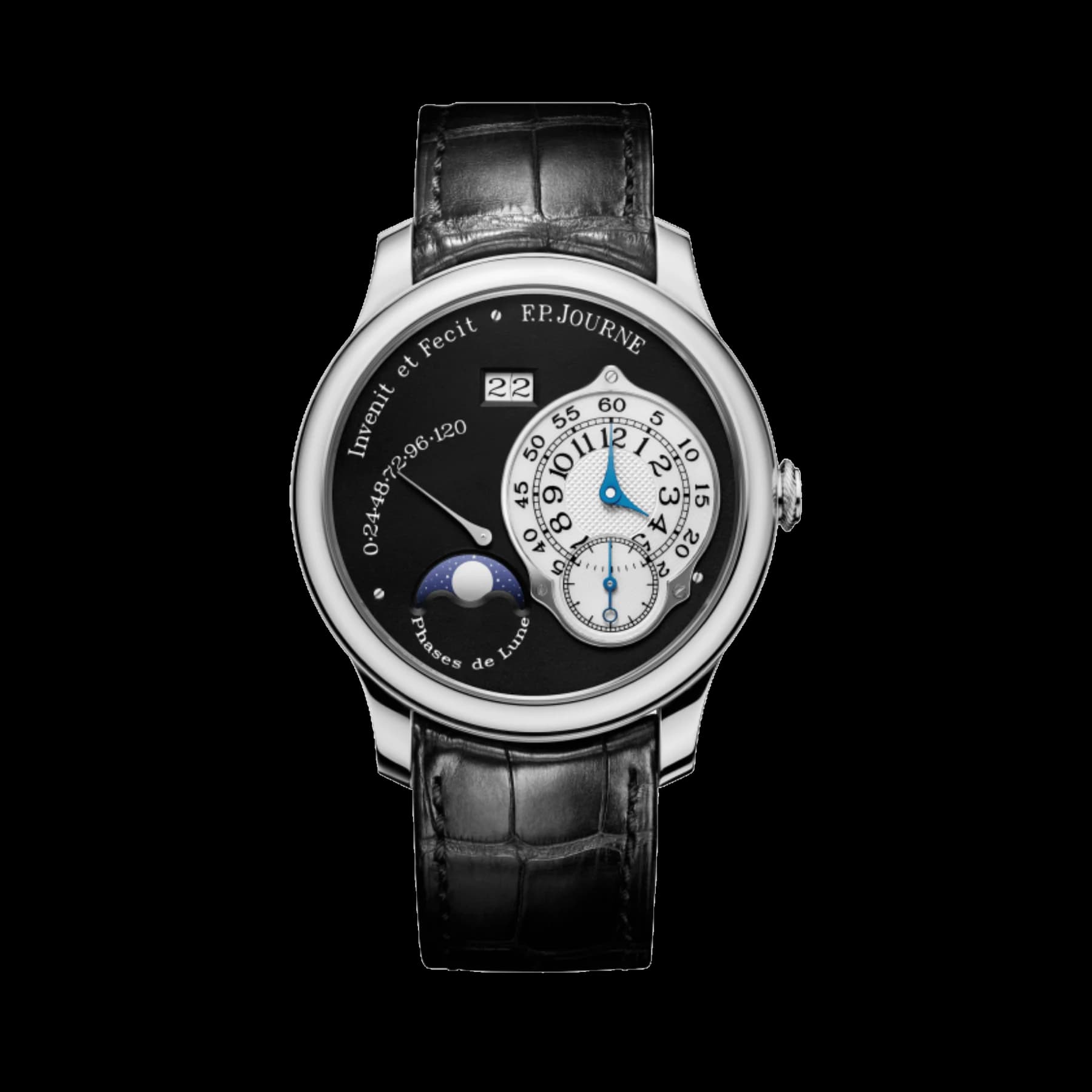 F.P.Journe Octa Lune Ref. L Black Label Platinum Black Dial