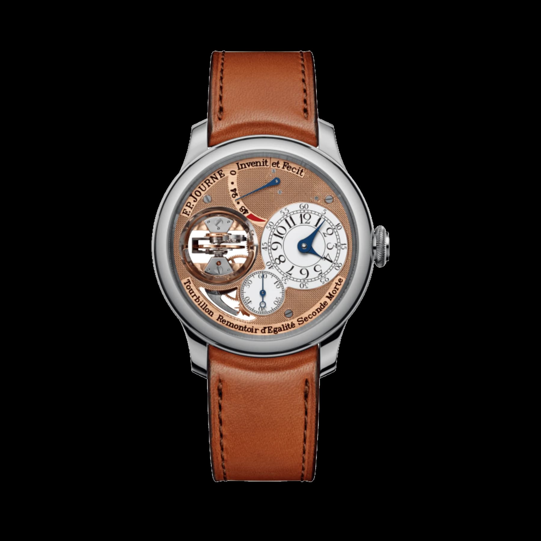 F.P.Journe Tourbillon Souverain Vertical Ref. TV Platinum Salmon Dial